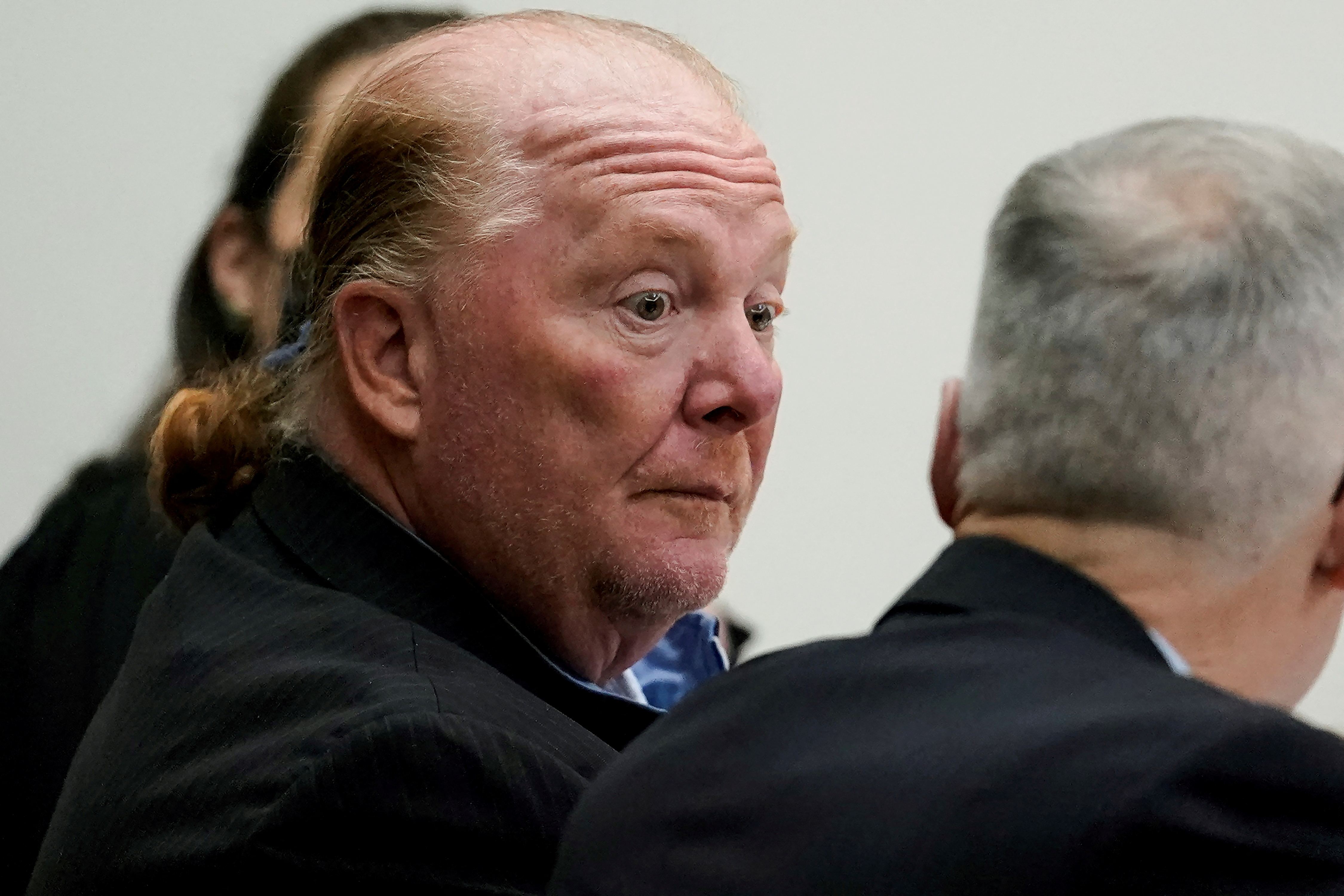 Celebrity chef Mario Batali on the first day of his trial at Boston Municipal Court