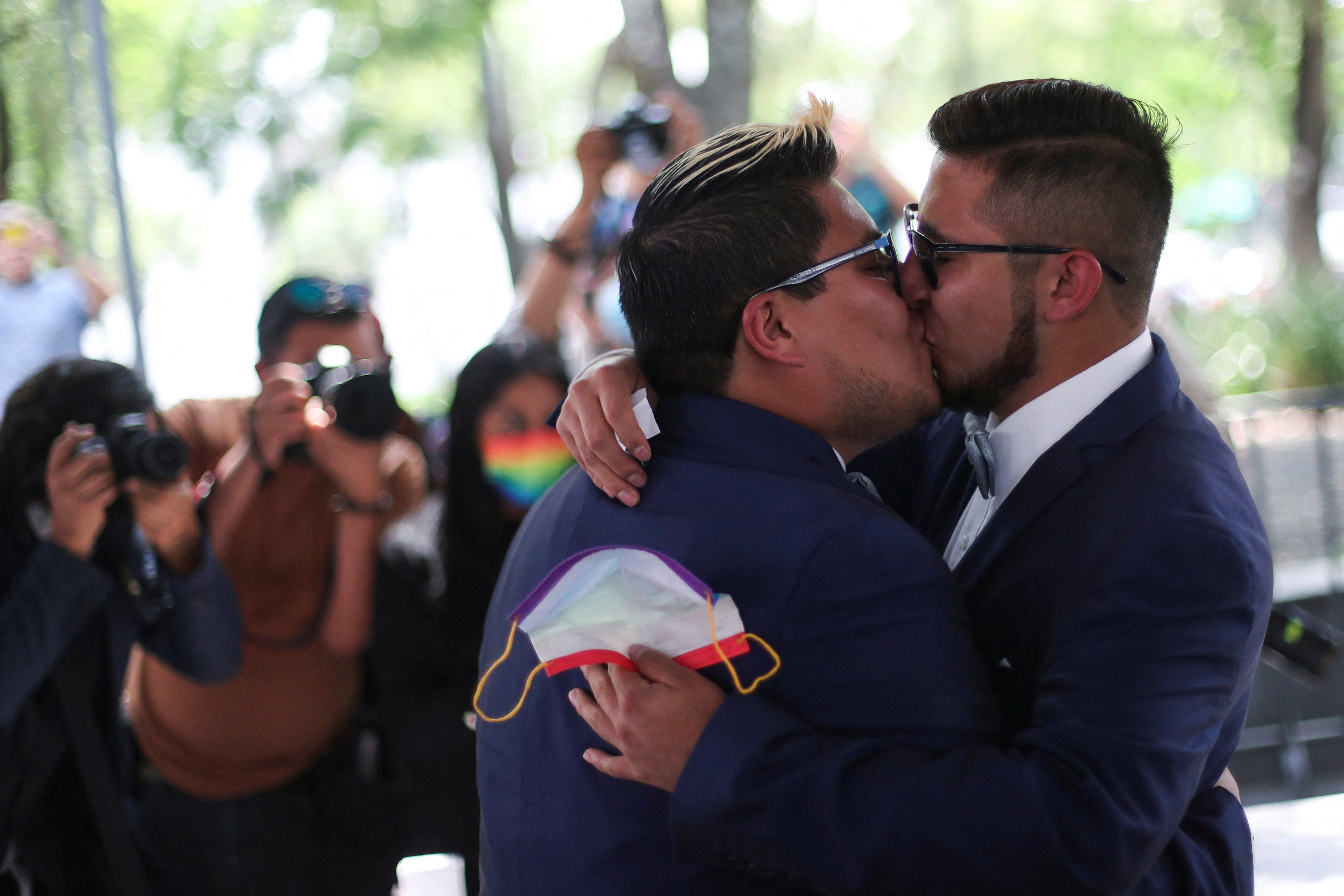 Mexicans celebrate LGBTQ+ pride month with massive wedding
