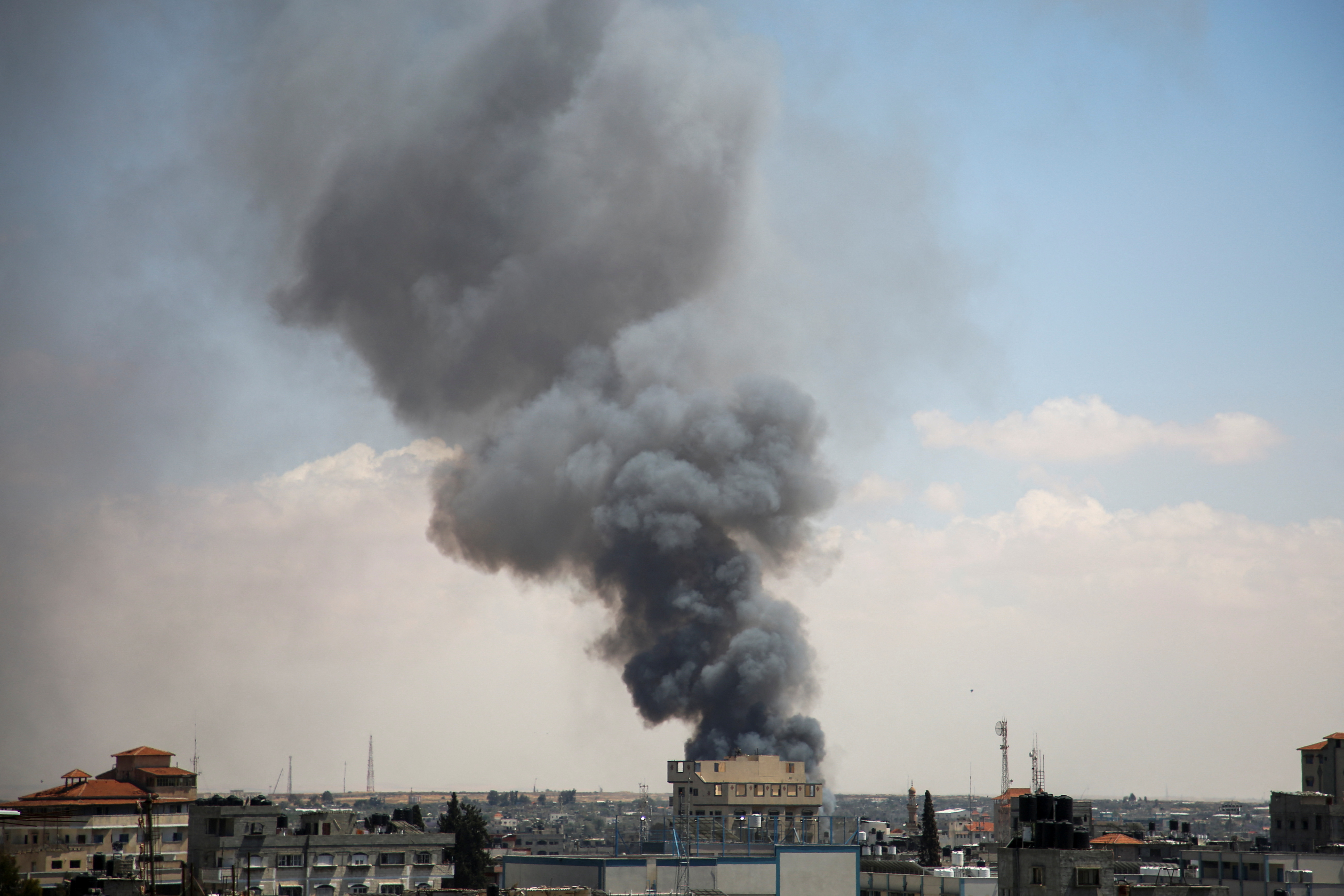 Israeli forces launch a ground and air operation in the eastern part of Rafah