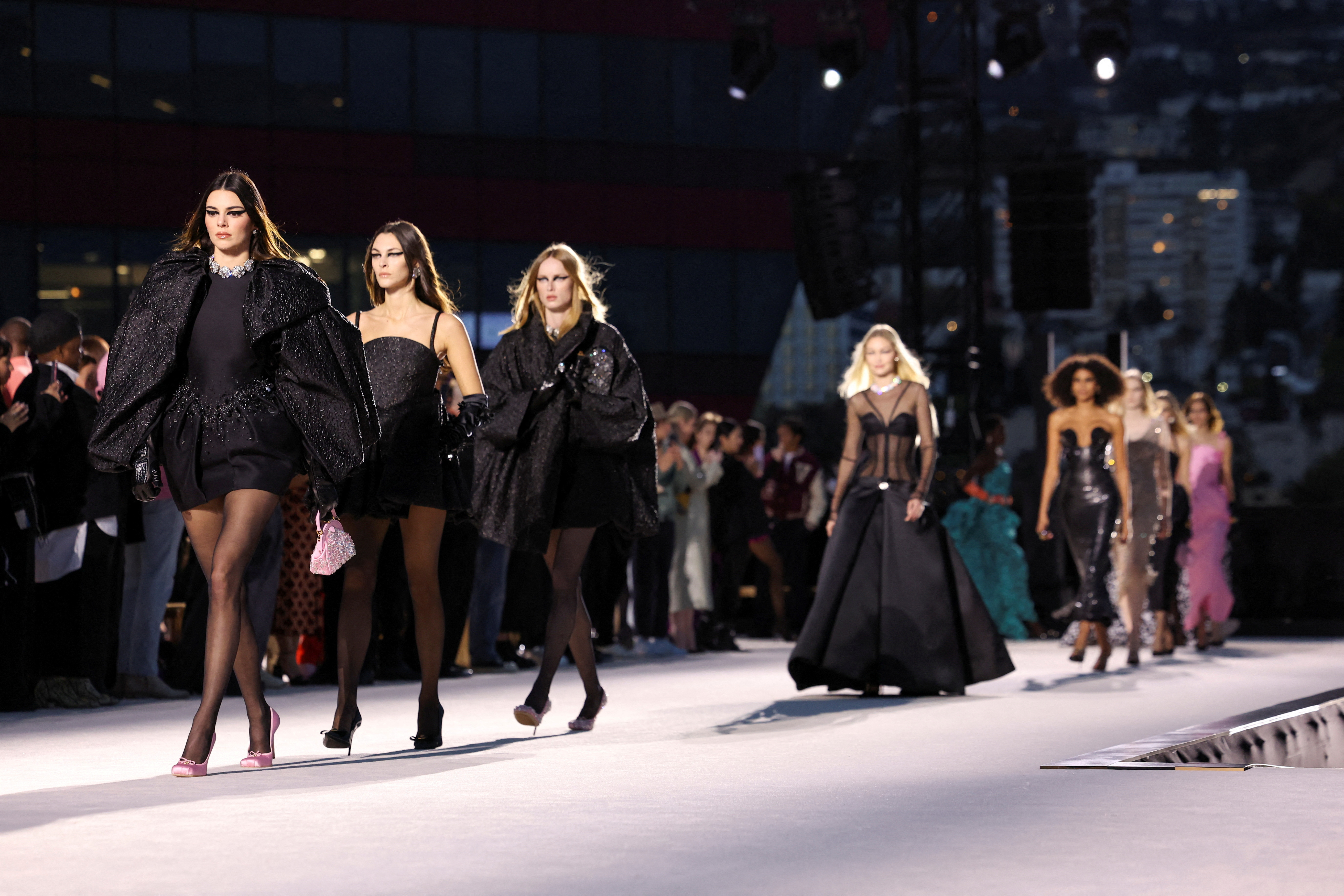 Gigi Hadid, Dua Lipa hit the Versace runway in Milan