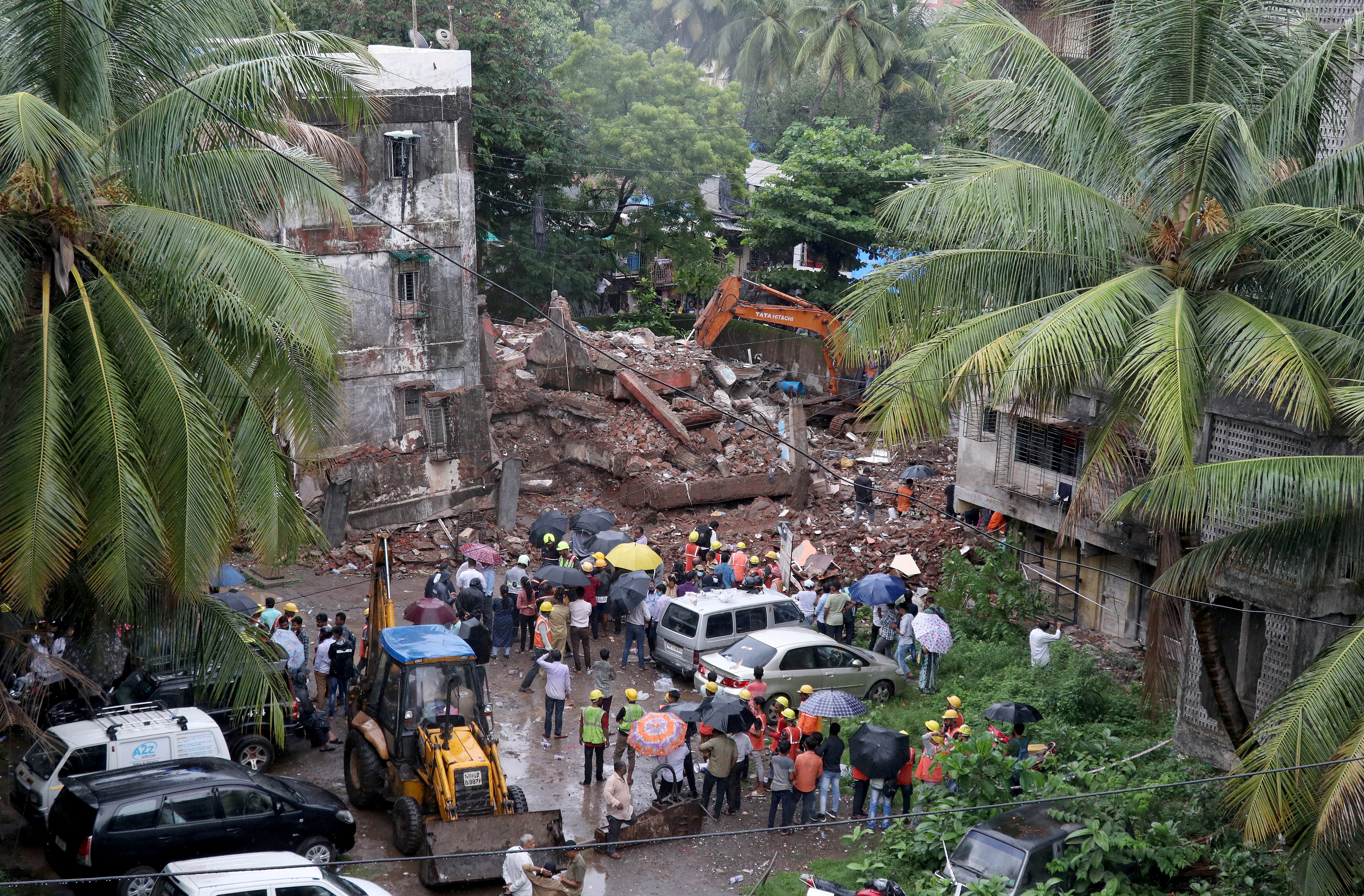 Residential building collapses in Mumbai