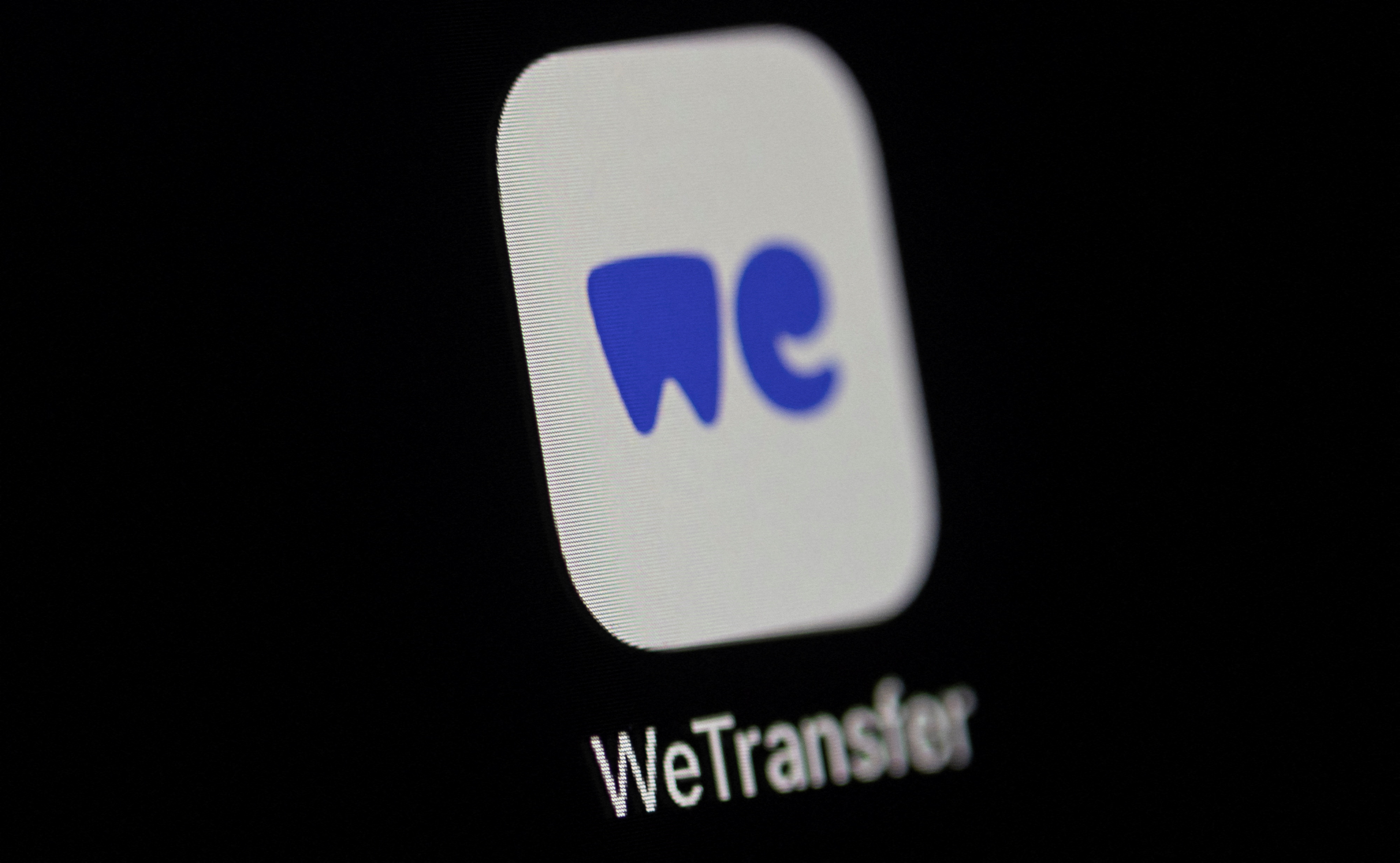 Illustration shows WeTransfer app logo