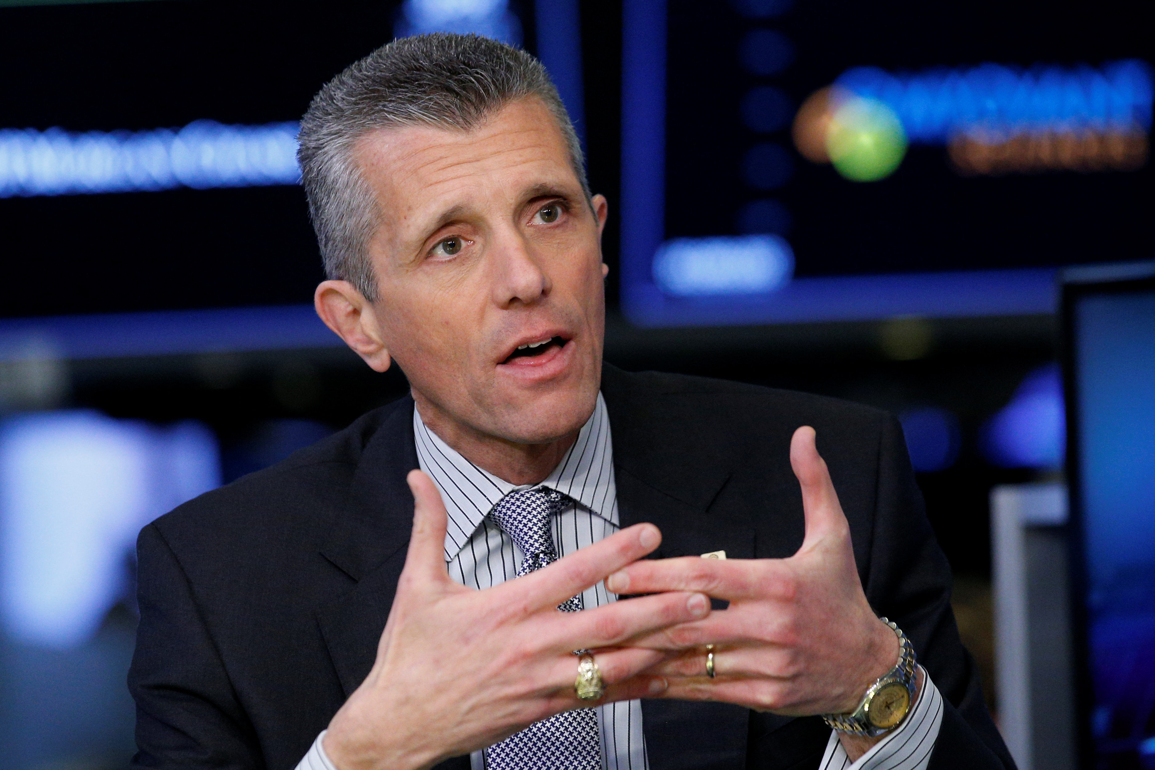 David Cordani, president and CEO of CIGNA Corp., appears on CNBC at the NYSE in New York