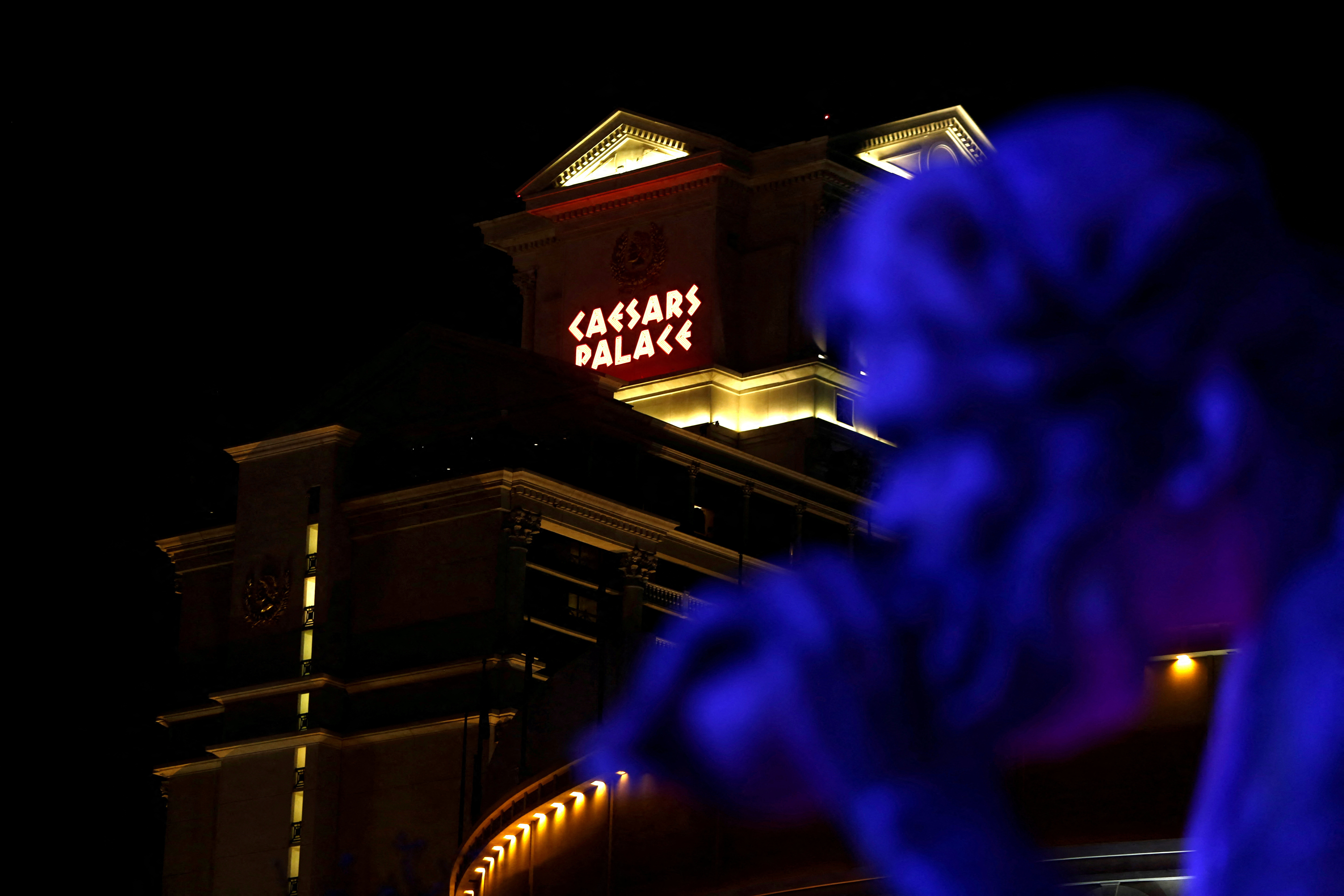 Caesars Palace Las Vegas Hotel and Casino terlihat di Las Vegas Strip di Las Vegas