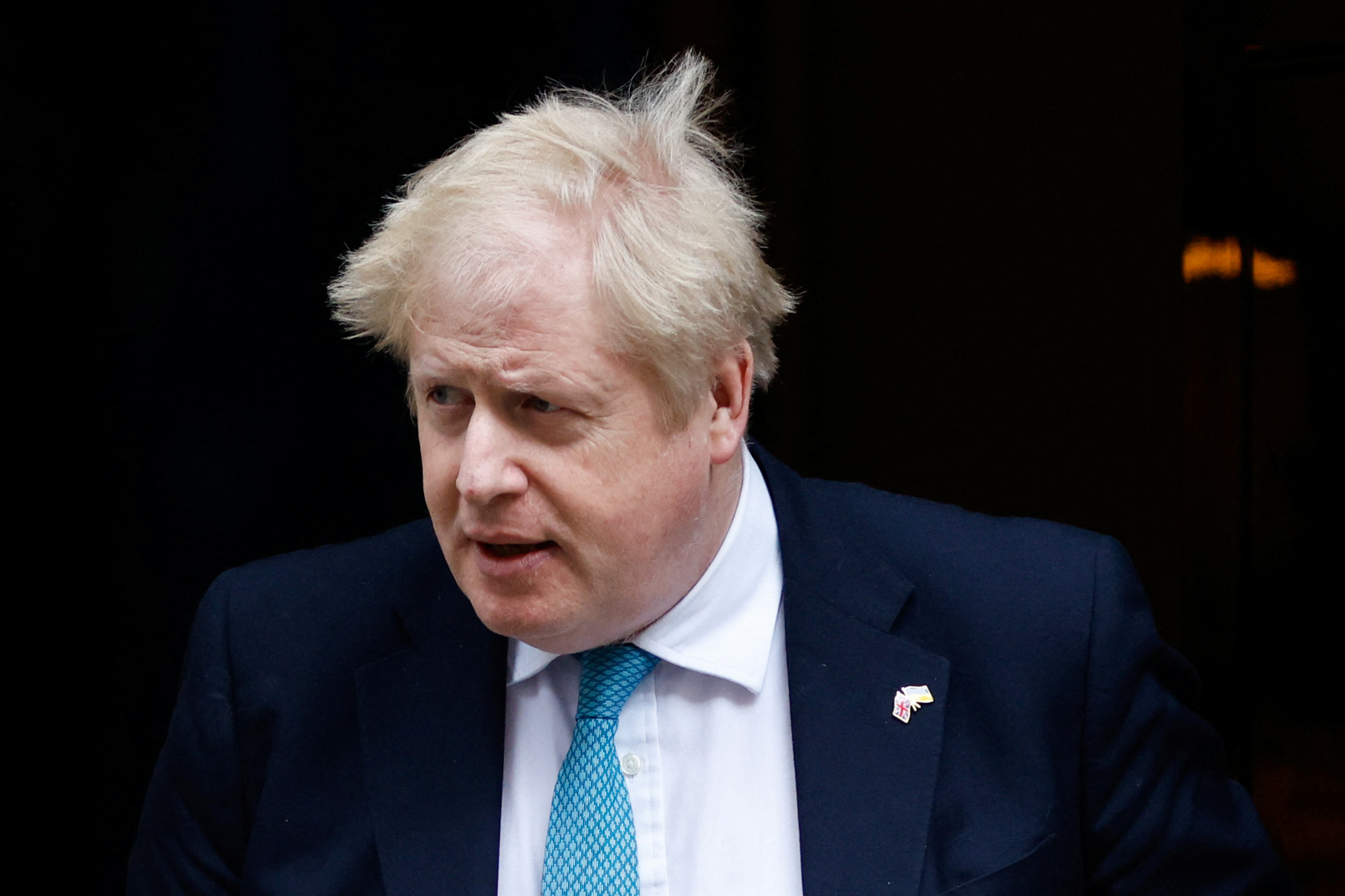 British PM Boris Johnson leaves Downing Street in London