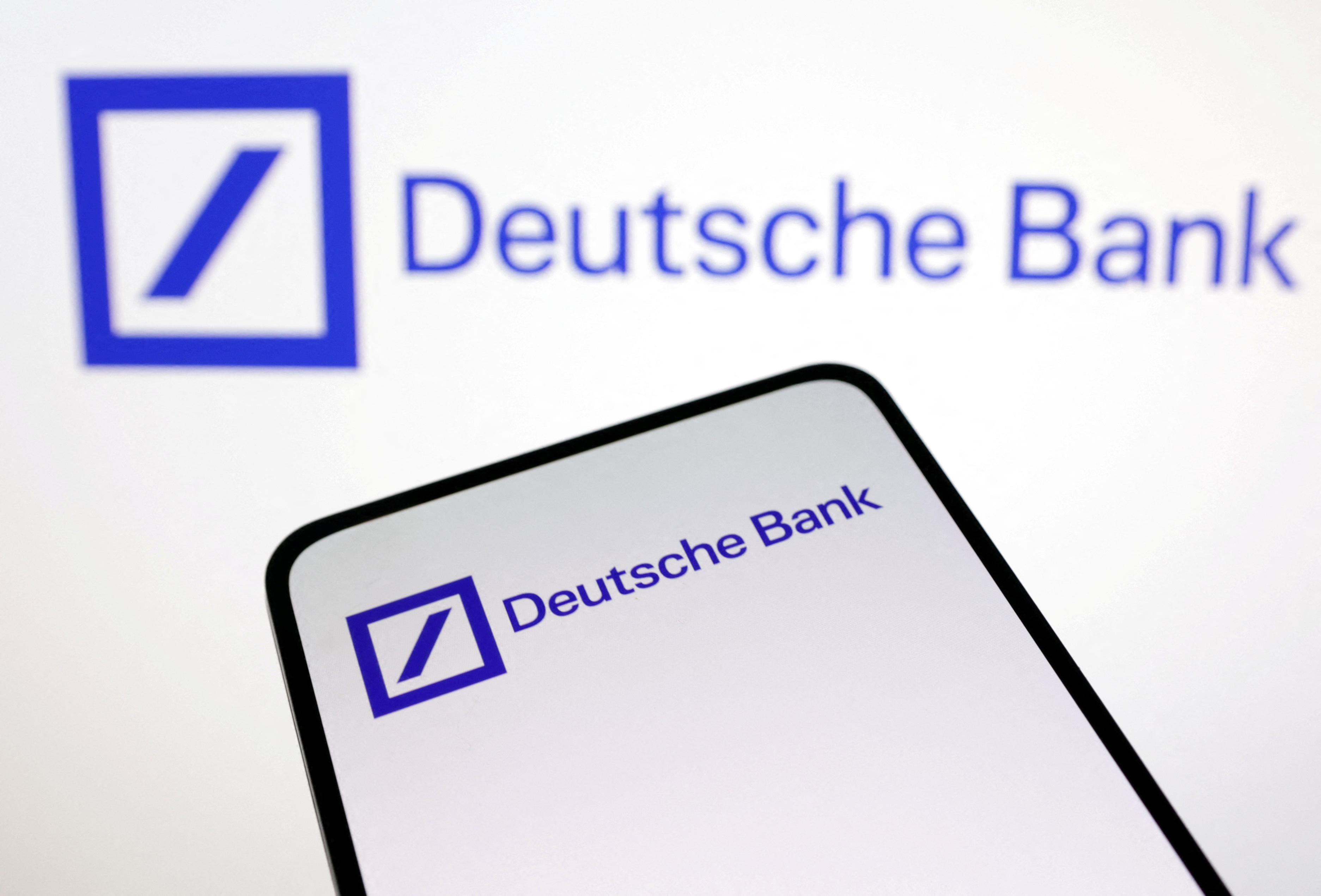 Illustration shows Deutsche Bank logo