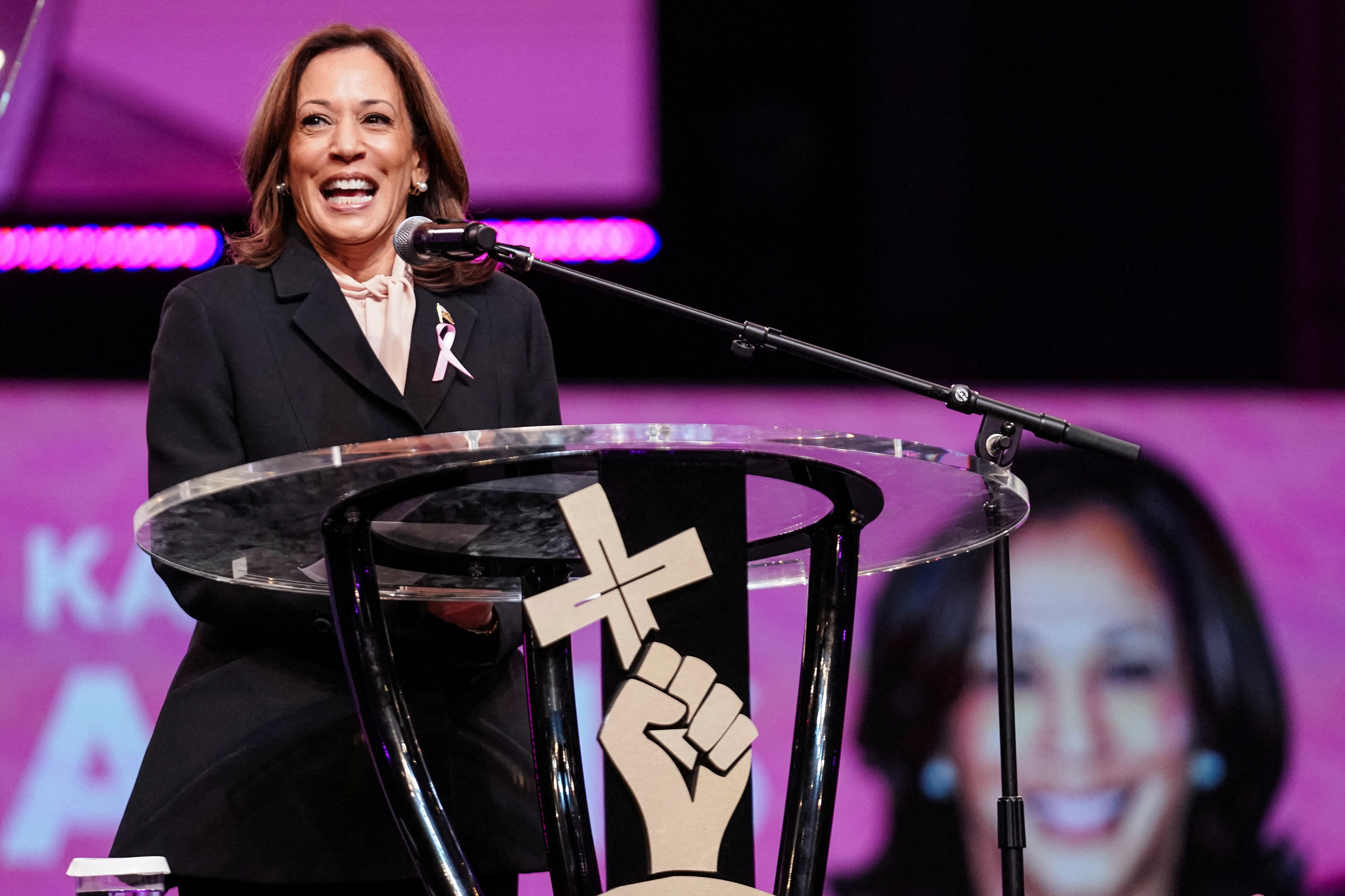 Democratic presidential nominee and U.S. Vice President Kamala Harris campaigns in Georgia