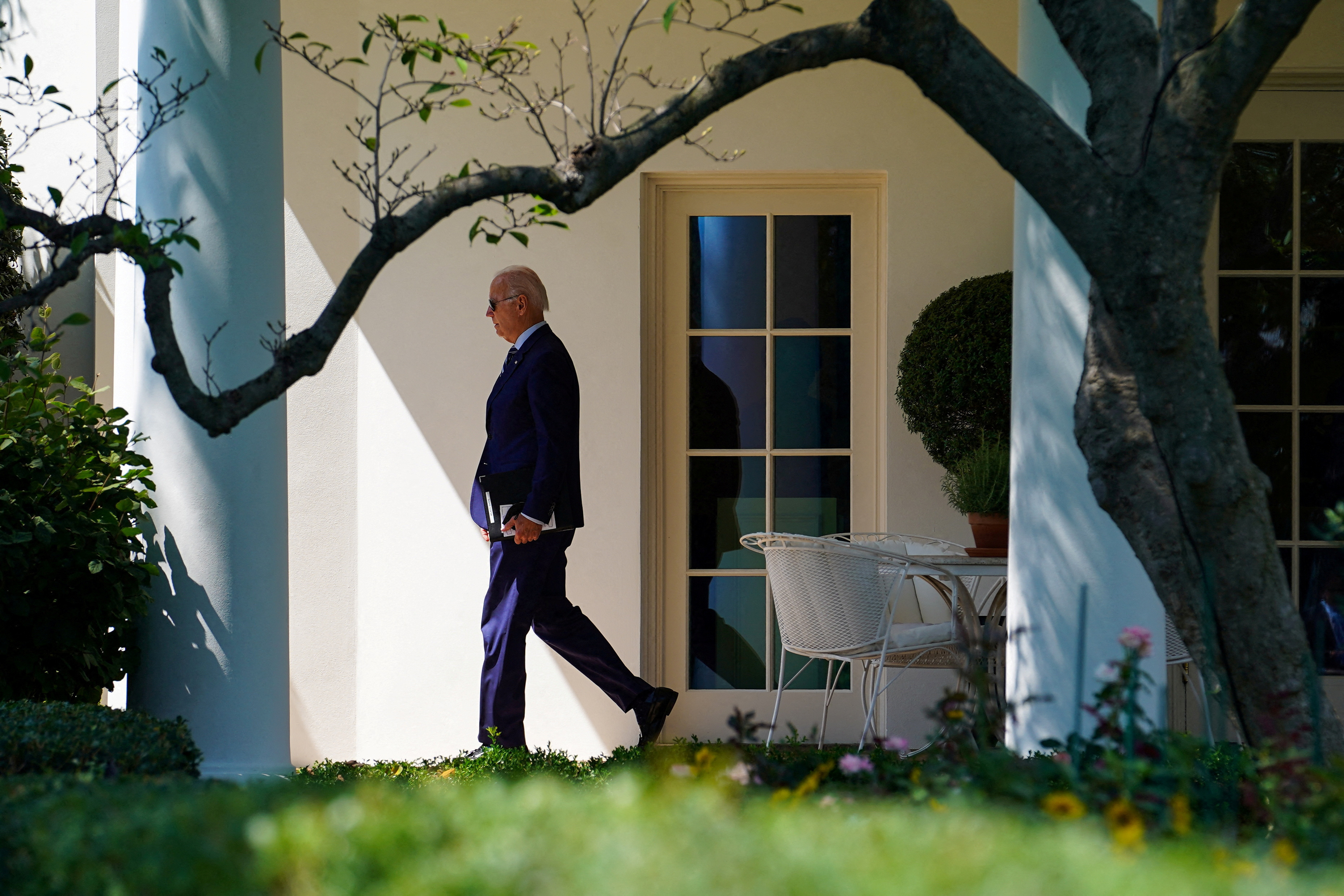 President Joe Biden departs White House in Washington