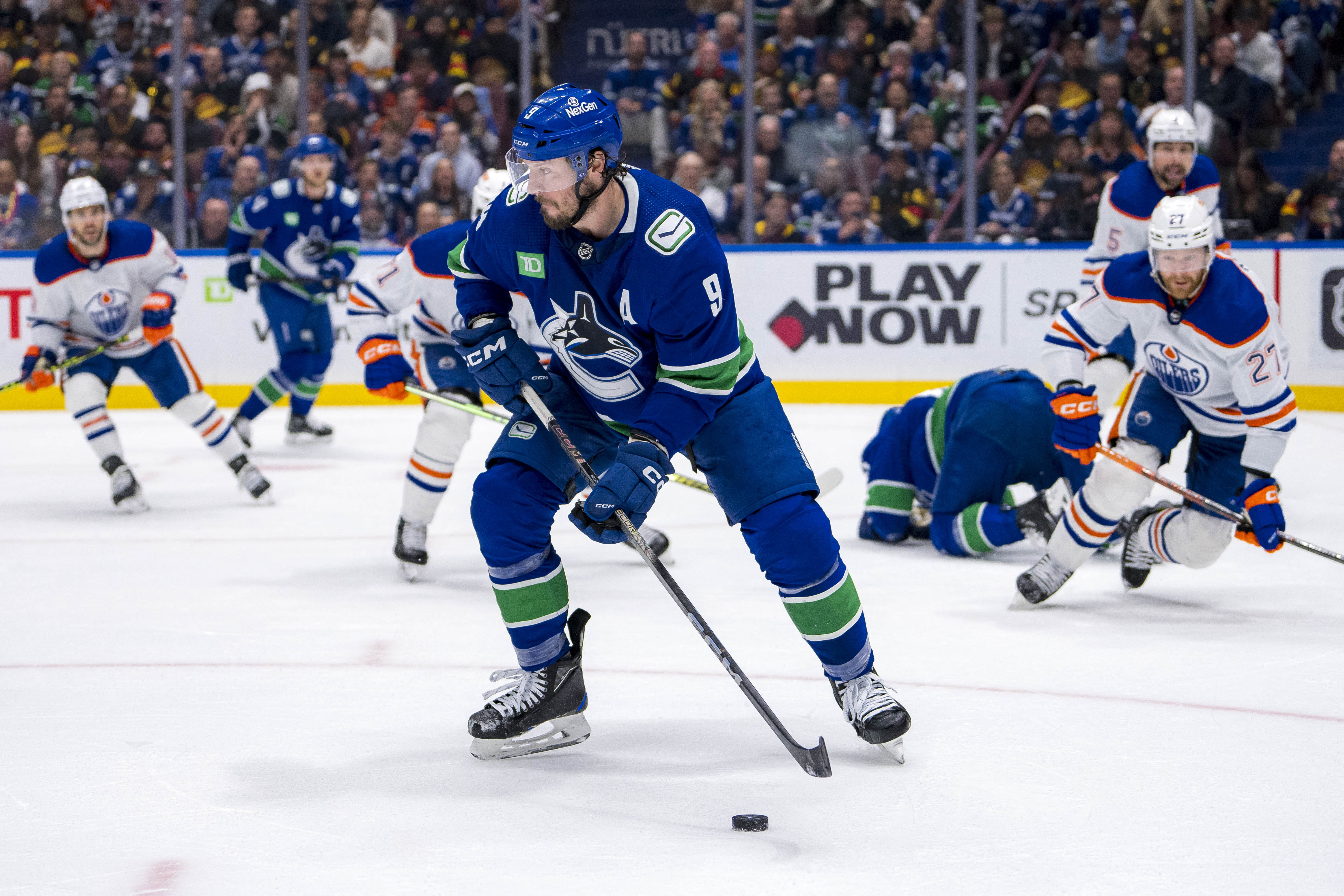 NHL: Stanley Cup Playoffs-Edmonton Oilers at Vancouver Canucks
