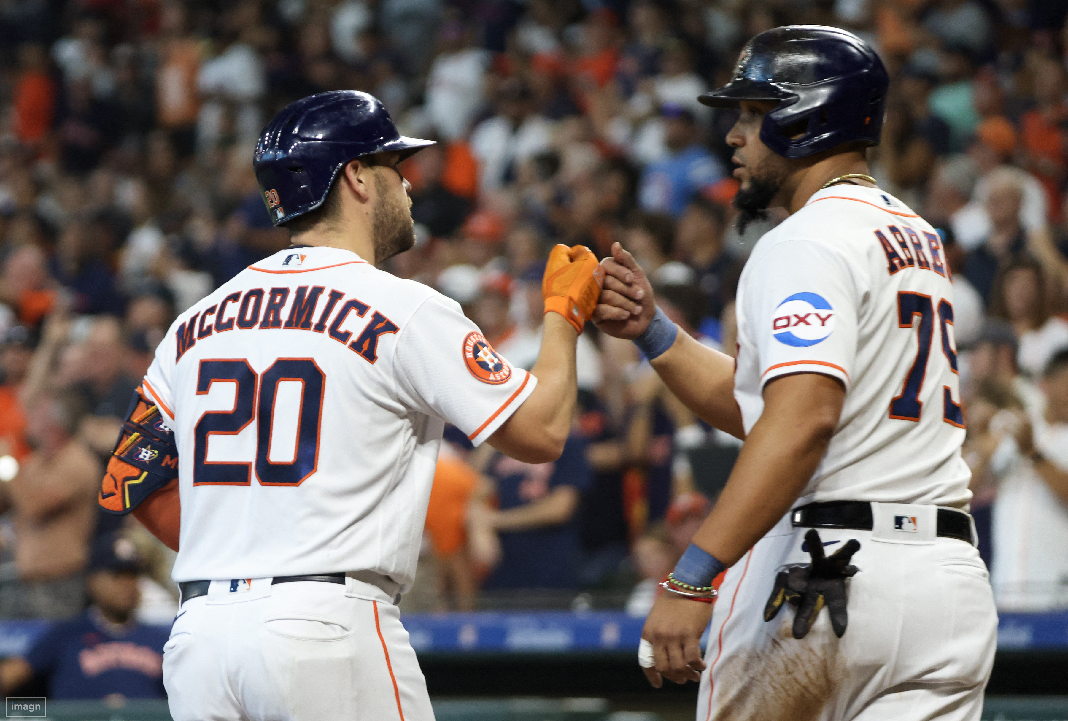 McCormick homers twice to give Astros 3-2 win over Guardians, series sweep  - ABC News