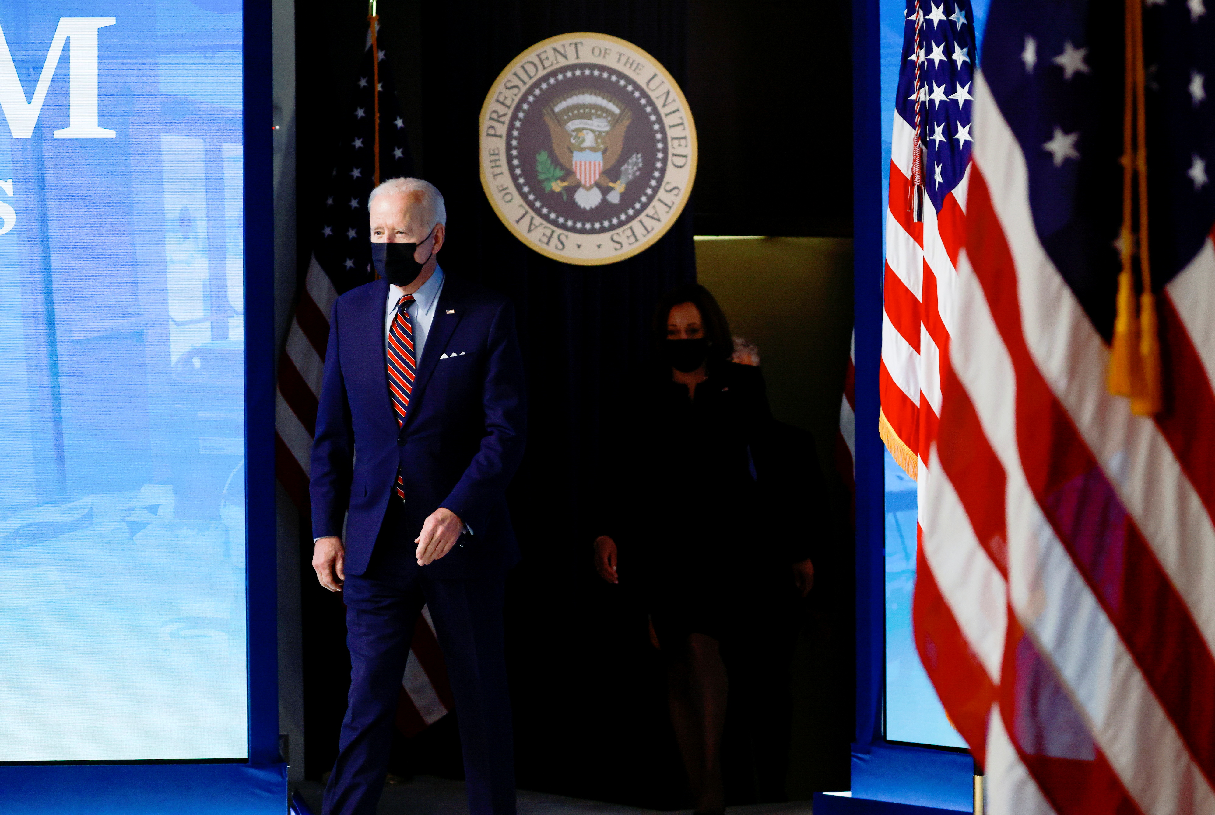 U.S. President Biden speaks about his administration's coronavirus response at the White House in Washington
