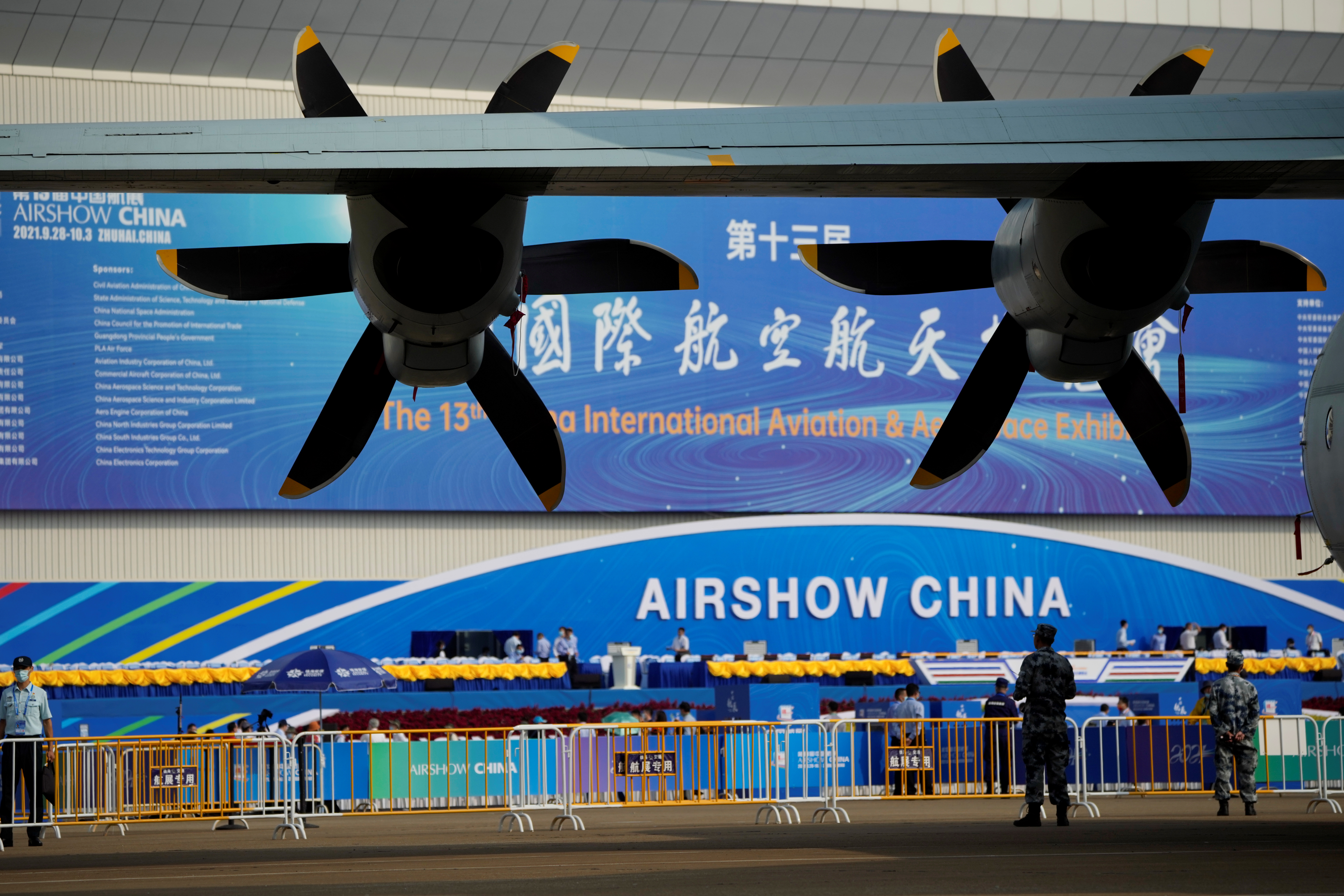 A general view of the China International Aviation and Aerospace Exhibition, or Airshow China, before its opening ceremony in Zhuhai, Guangdong province, China September 28, 2021. REUTERS/Aly Song