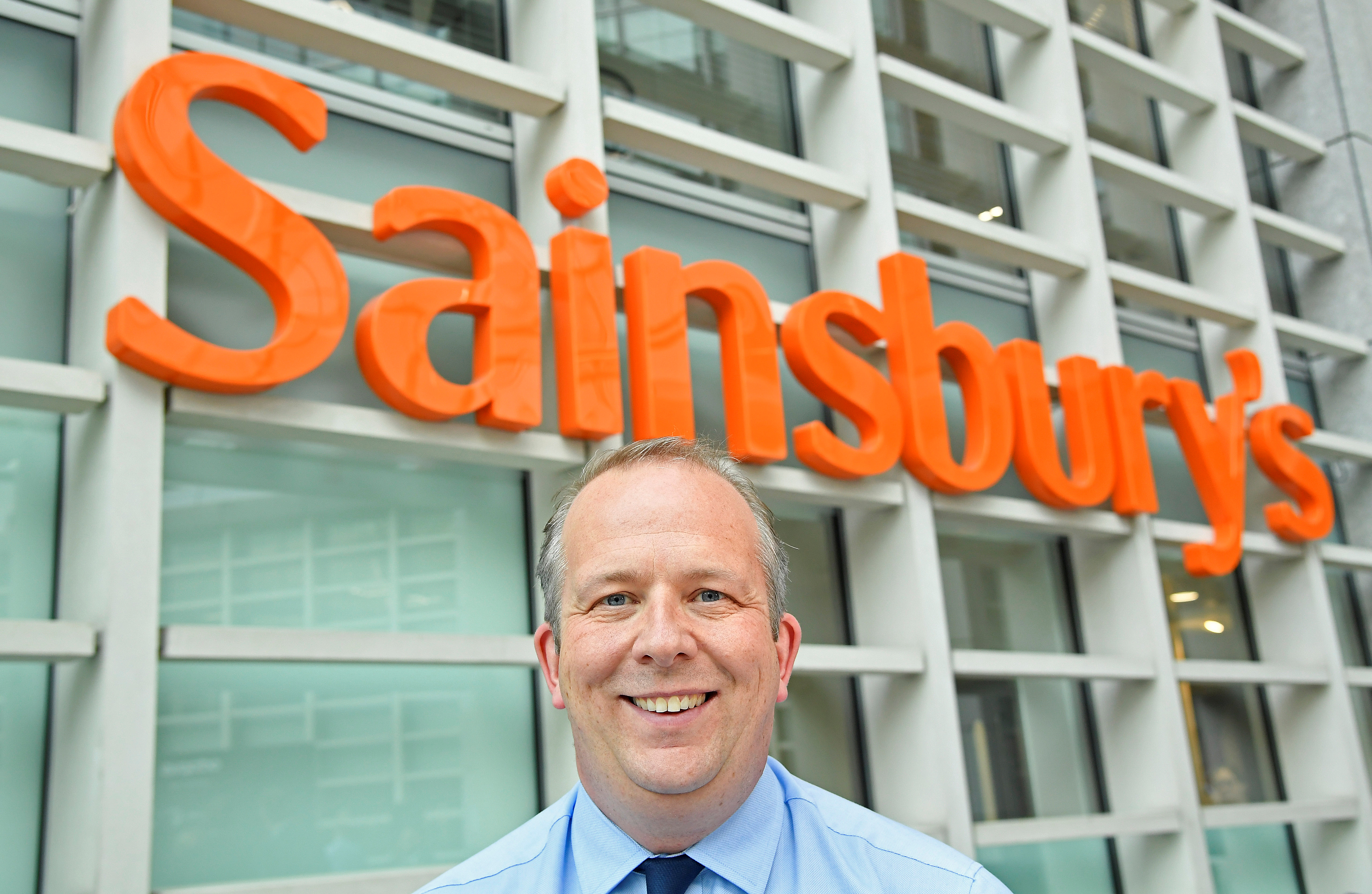 Roberts, Retail and Operations Director of Sainsbury's, poses for a portrait at the company headquarters in London