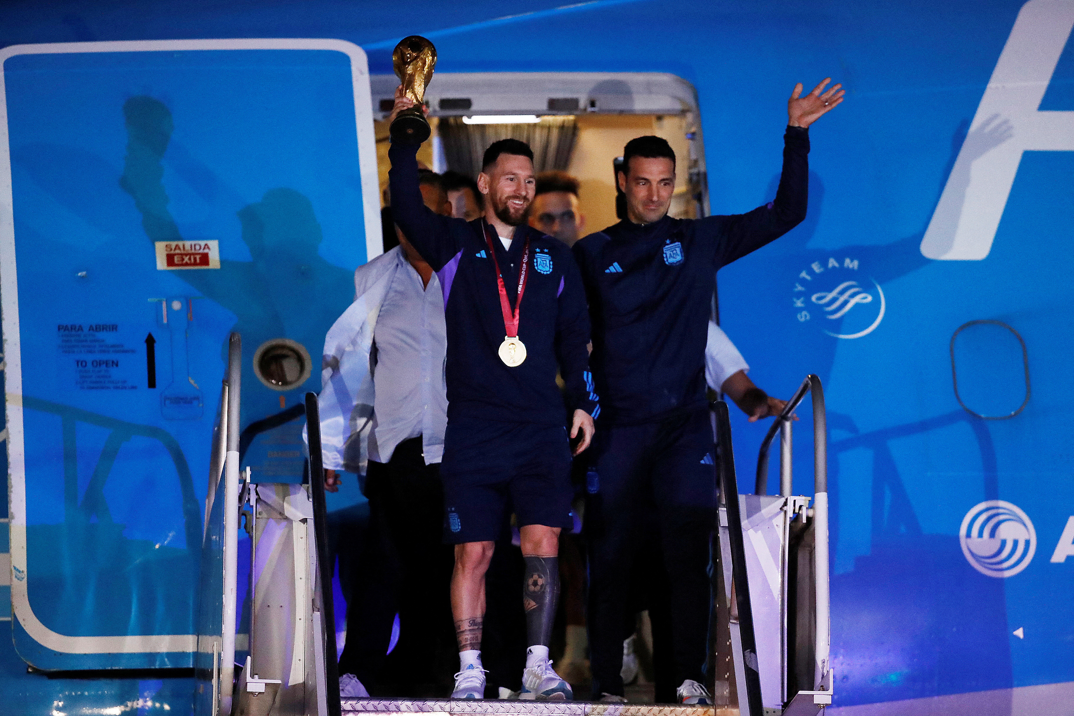 Argentina team arrives to Buenos Aires after winning the World Cup