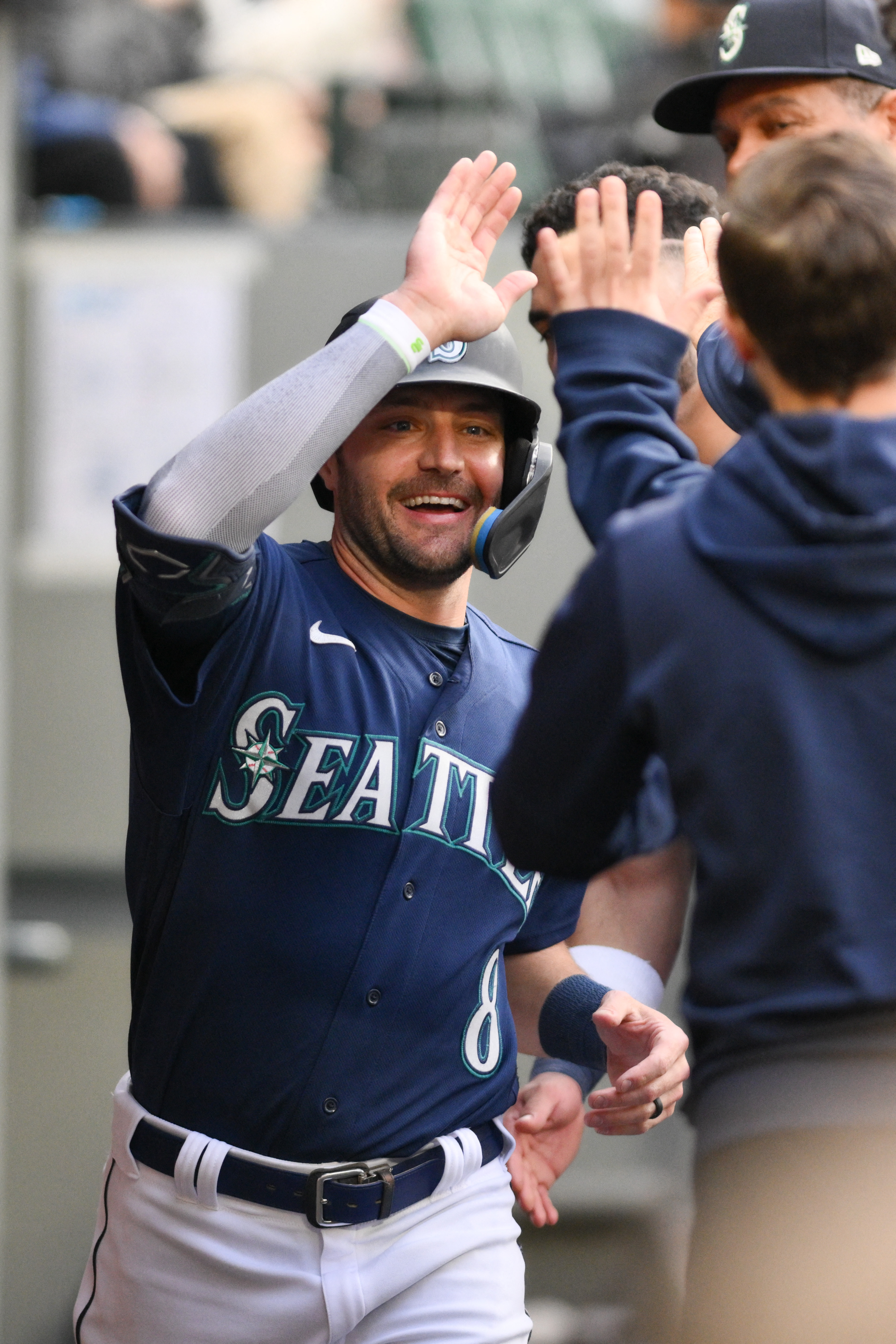 Cal Raleigh Game Used Jersey - ALDS Game 1 (1-4, RBI)