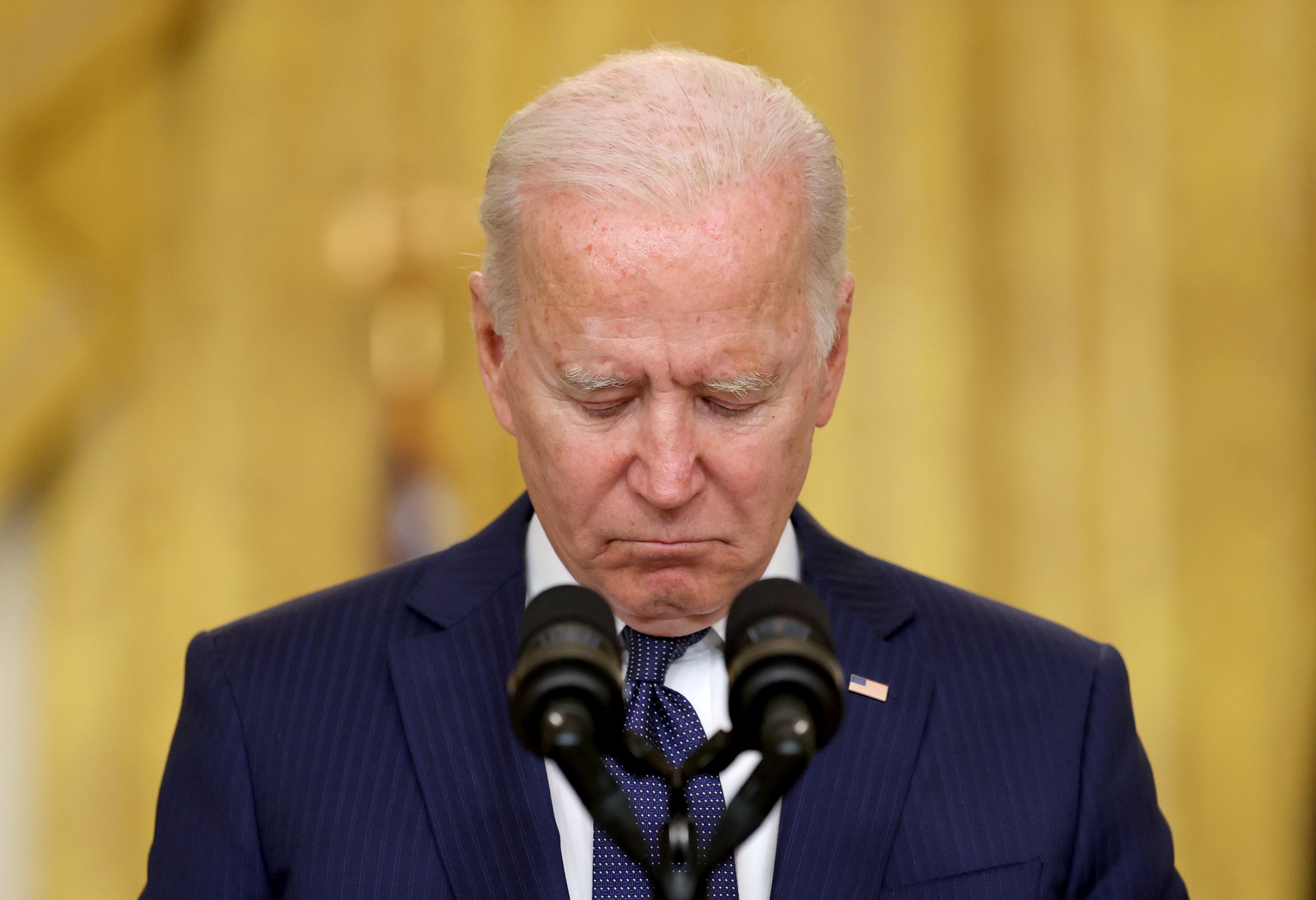 U.S. President Joe Biden delivers remarks about Afghanistan, in Washington