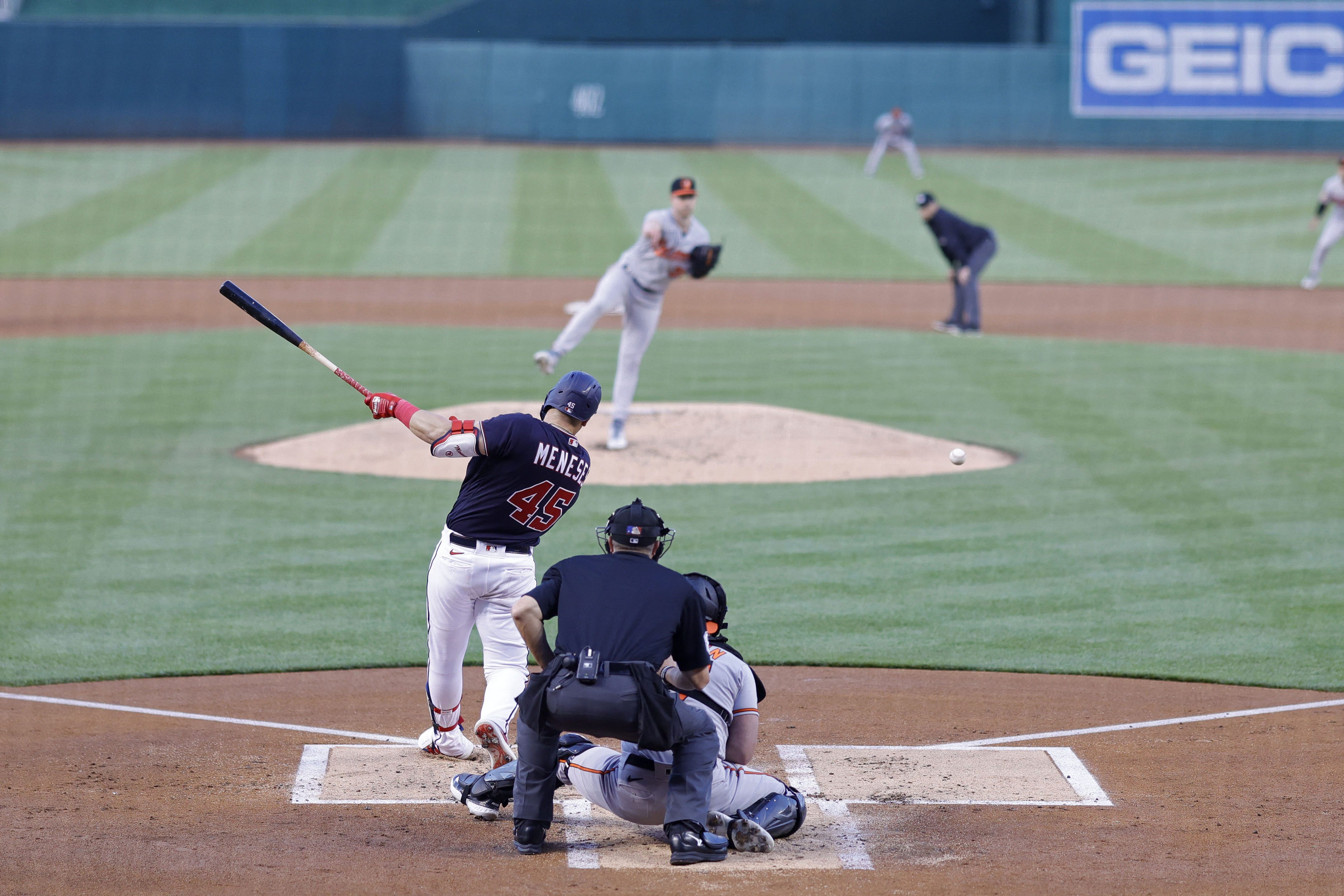 Adam Frazier homers off the bench and Kyle Bradish cruises in return as  Orioles shut out Nationals again, 4-0