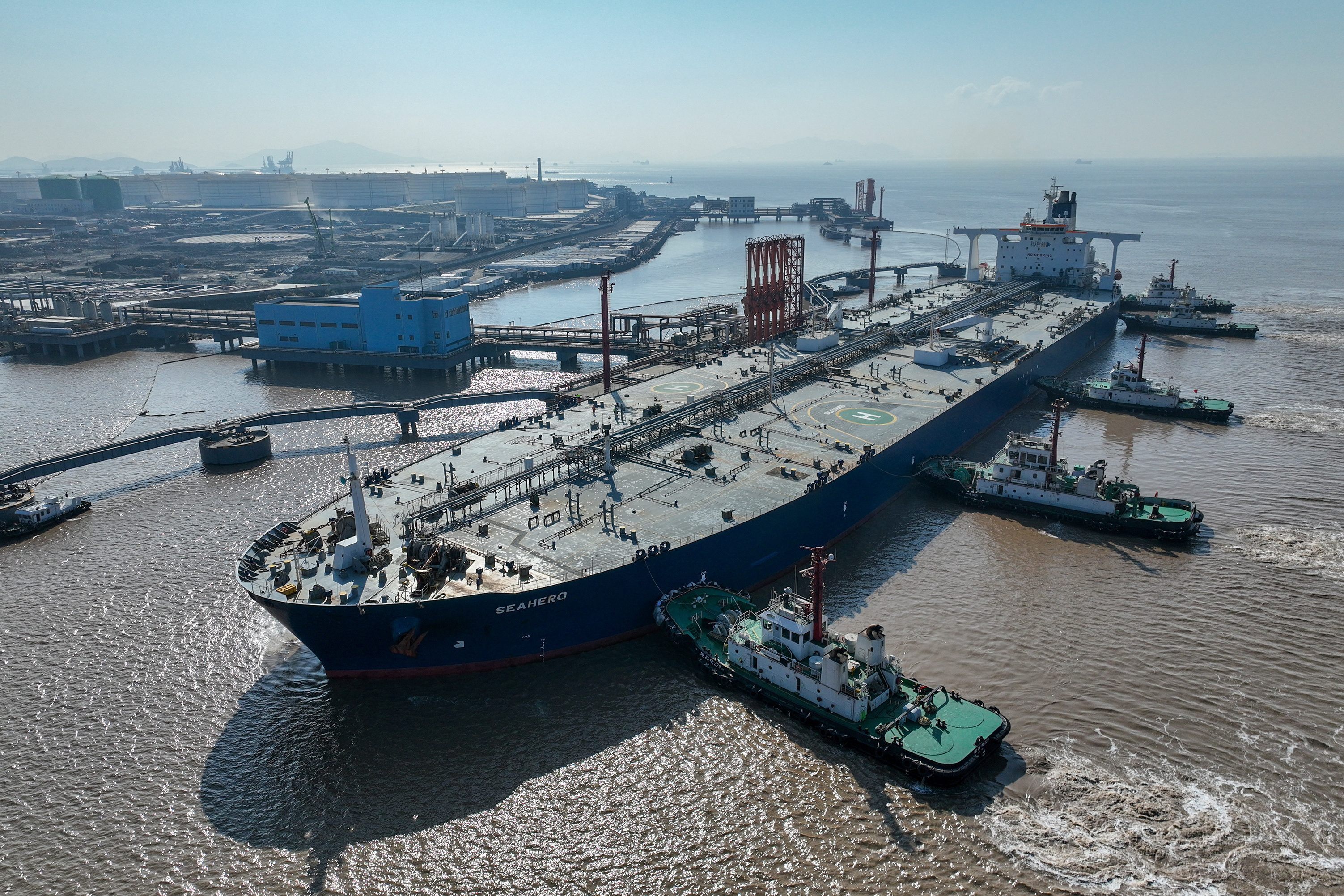 Crude oil tanker in Zhoushan