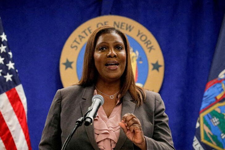 New York State Attorney General Letitia James speaks during a news conference, to announce criminal justice reform in New York