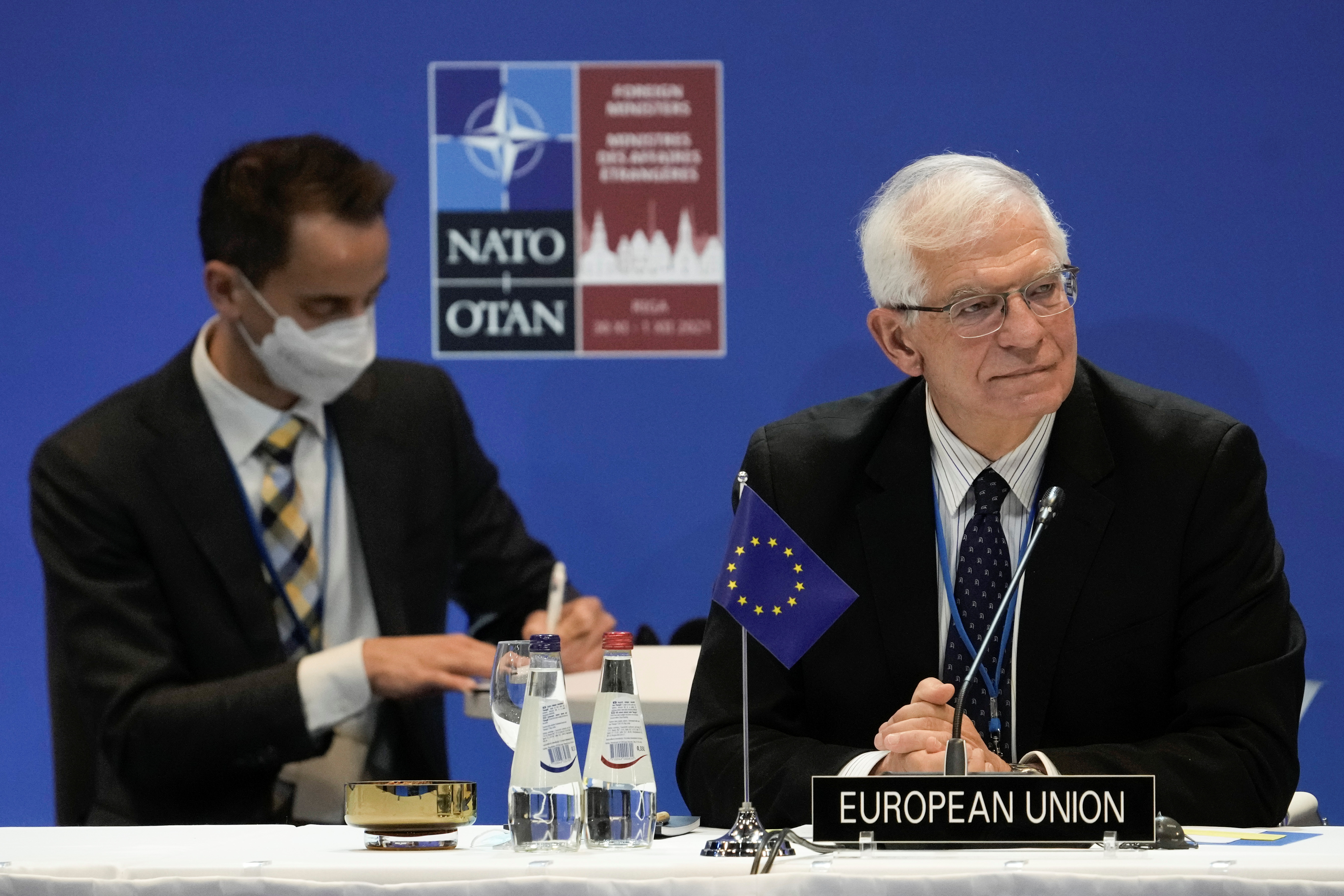 EU's foreign policy chief and European Commission Vice-President Josep Borrell attends the NATO Foreign Ministers summit in Riga, Latvia December 1, 2021. REUTERS/Ints Kalnins