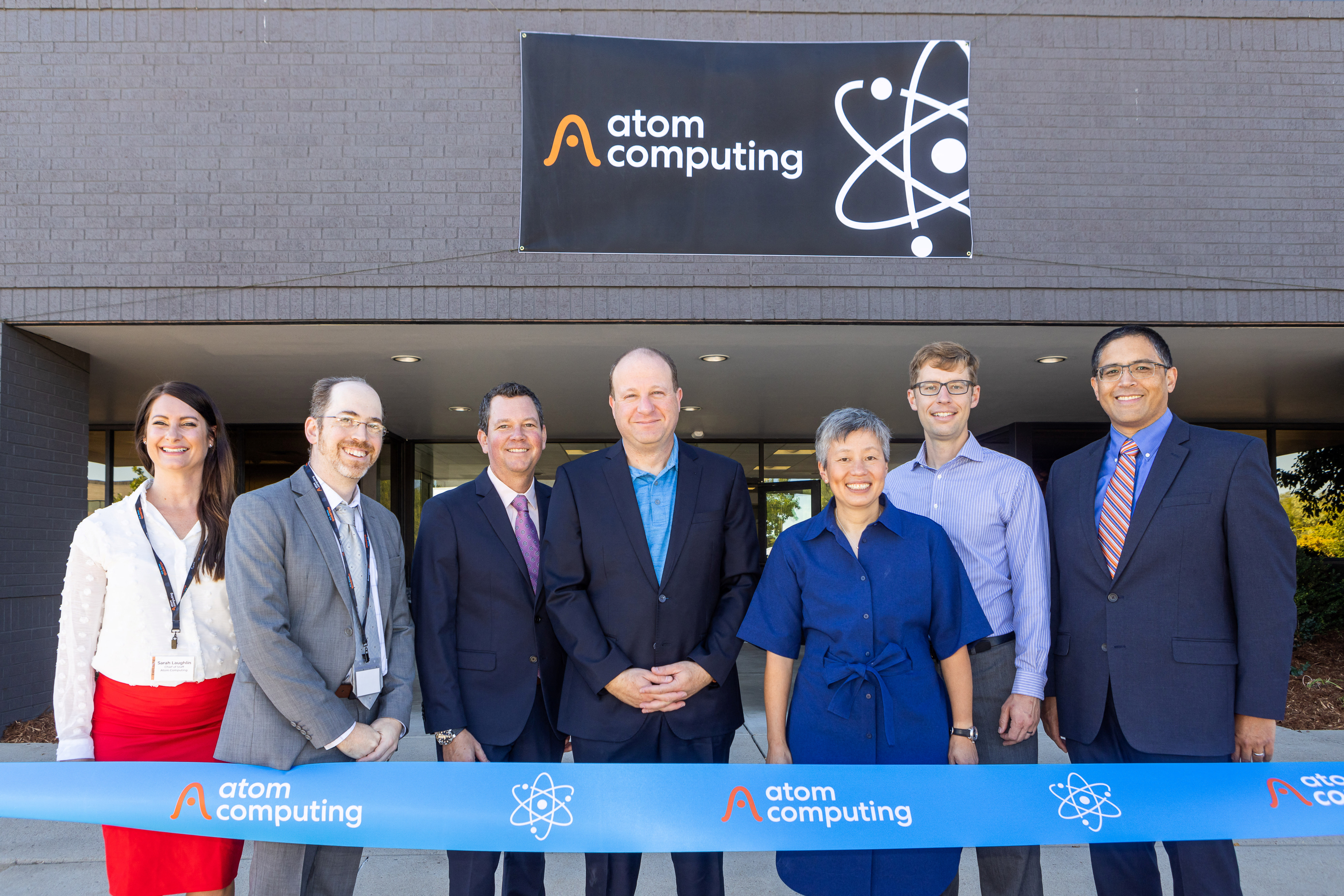 Colorado Governor Jared Polis attended the opening ceremony of Atom Computing's new facility in Boulder, Colorado
