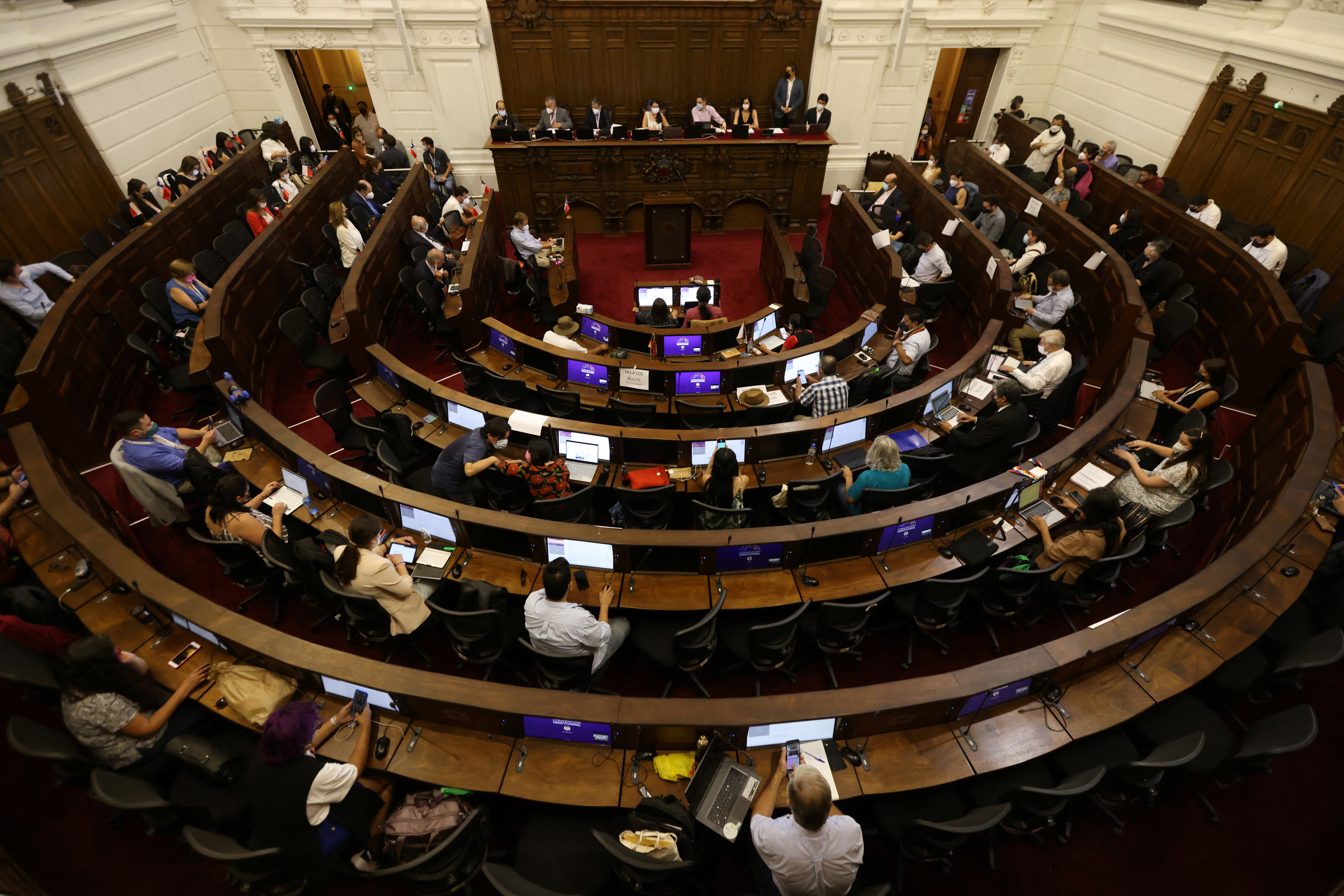 Constitutional assembly members start debate of new Constitution in Santiago
