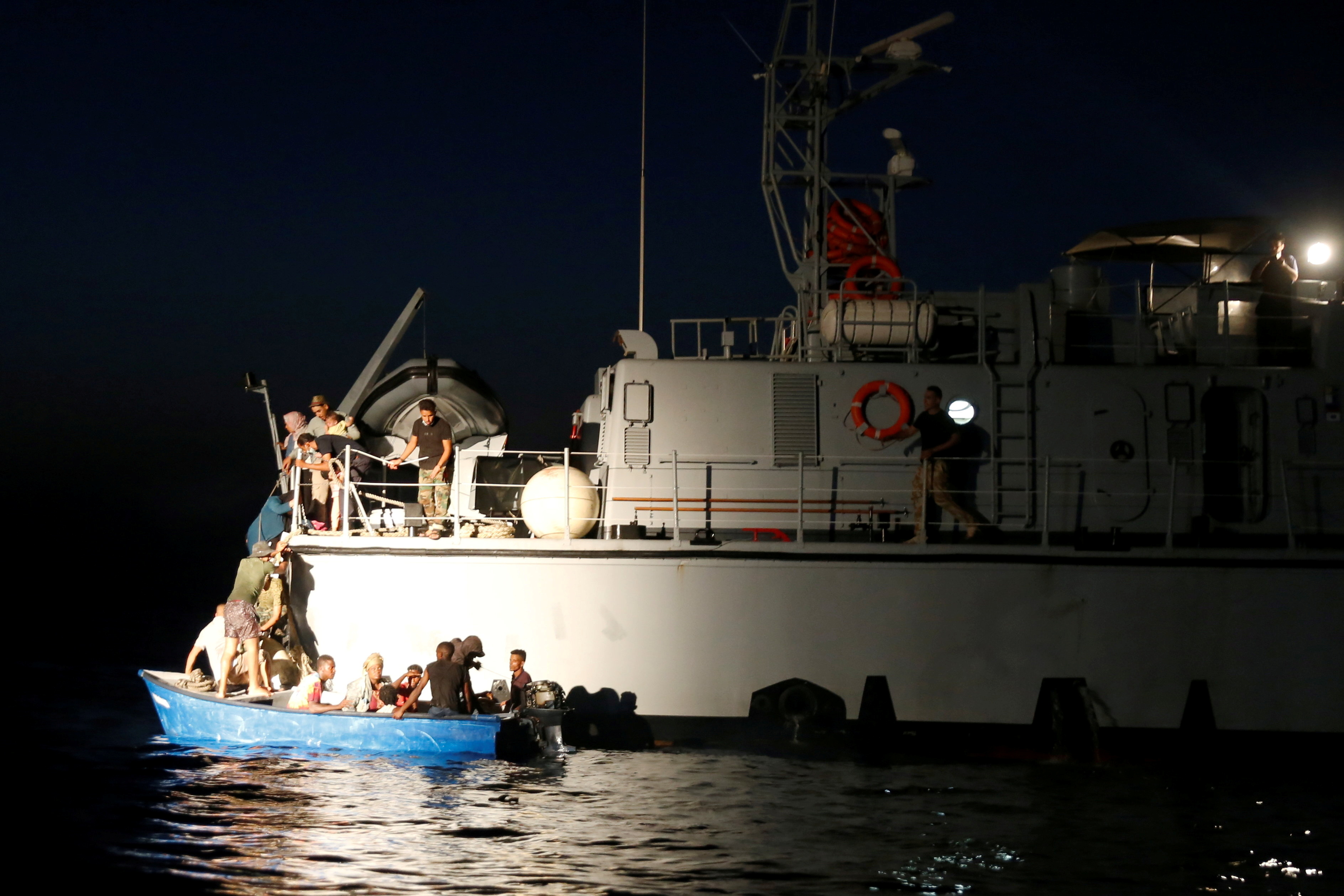 German NGO migrant rescue ship Sea-Watch 3 rescues migrants in Maltese search and rescue zone