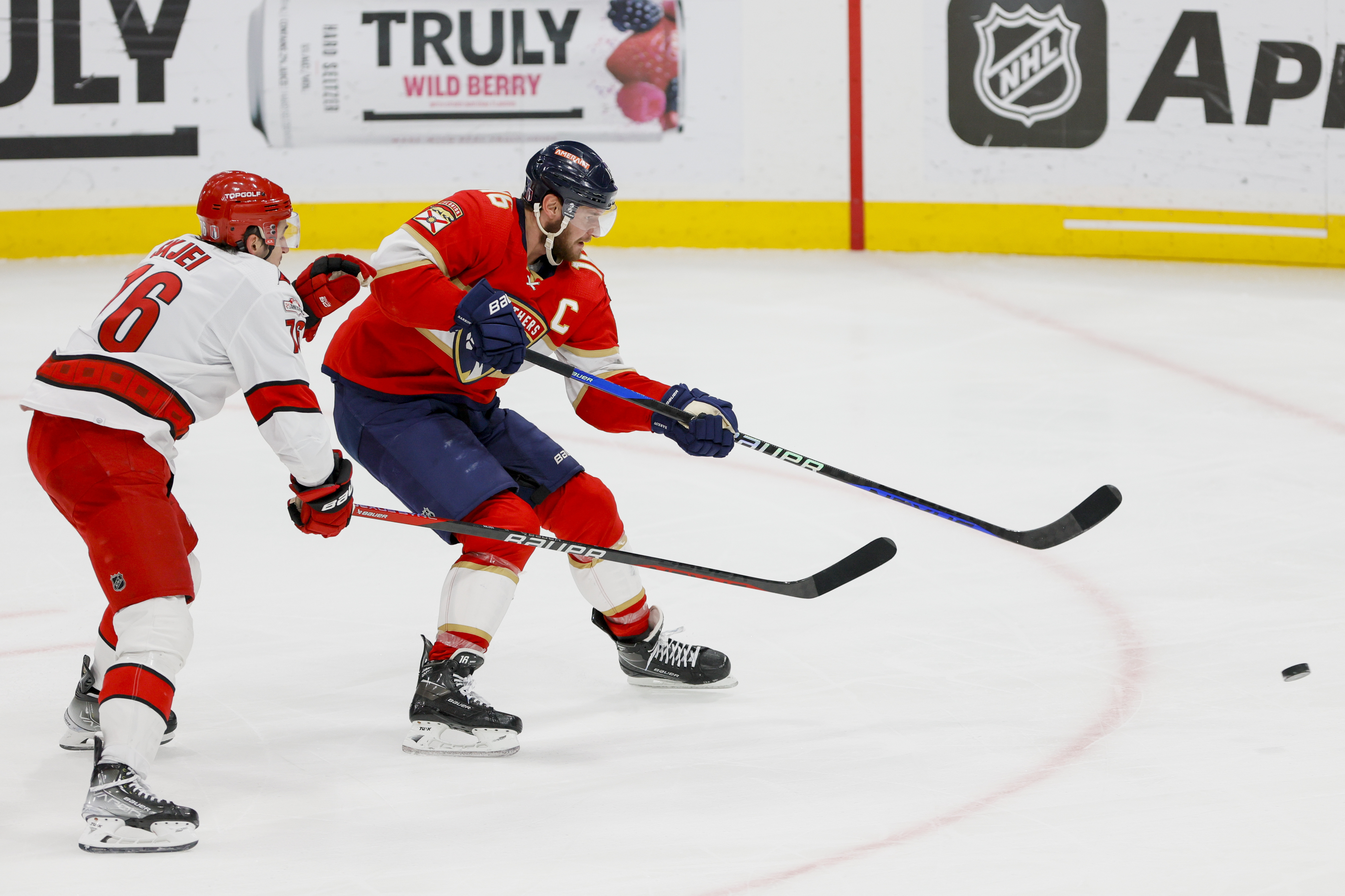 Carolina Hurricanes vs. Florida Panthers Game-Used Puck from Game