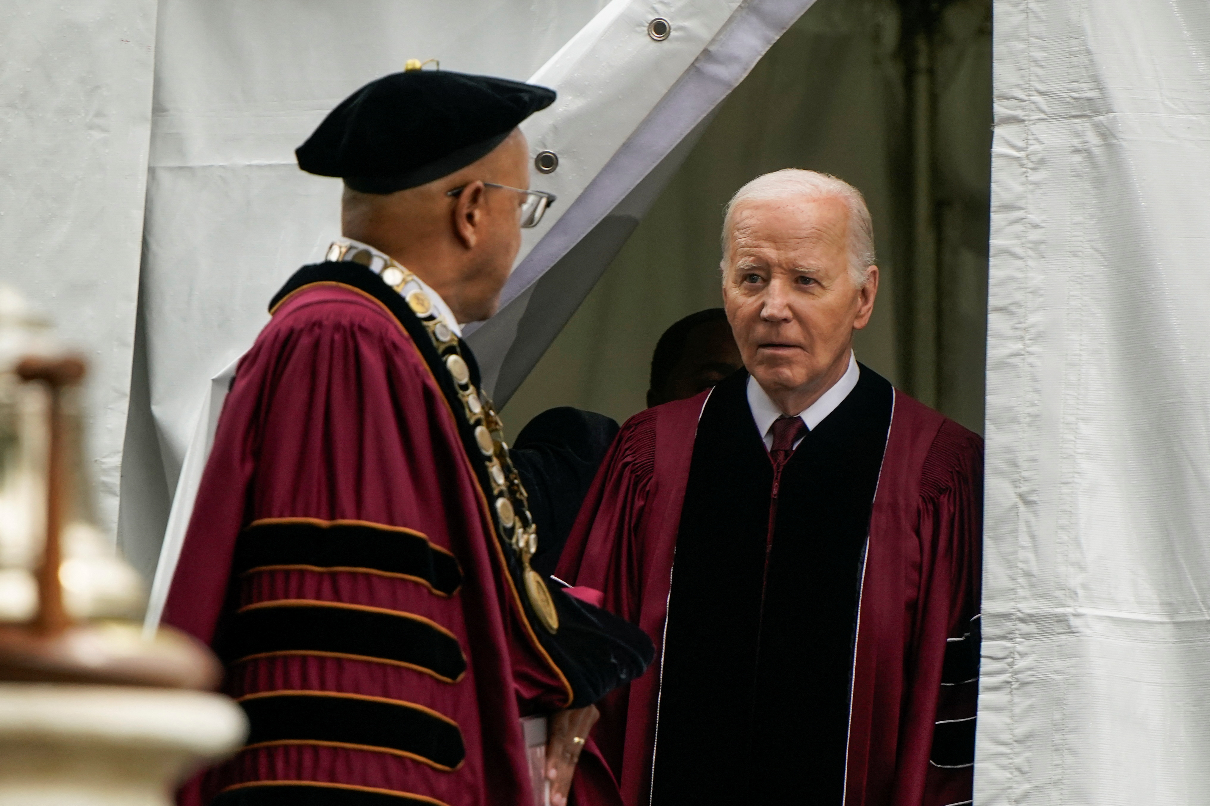 U.S. President Biden attends a commencement ceremony in Atlanta