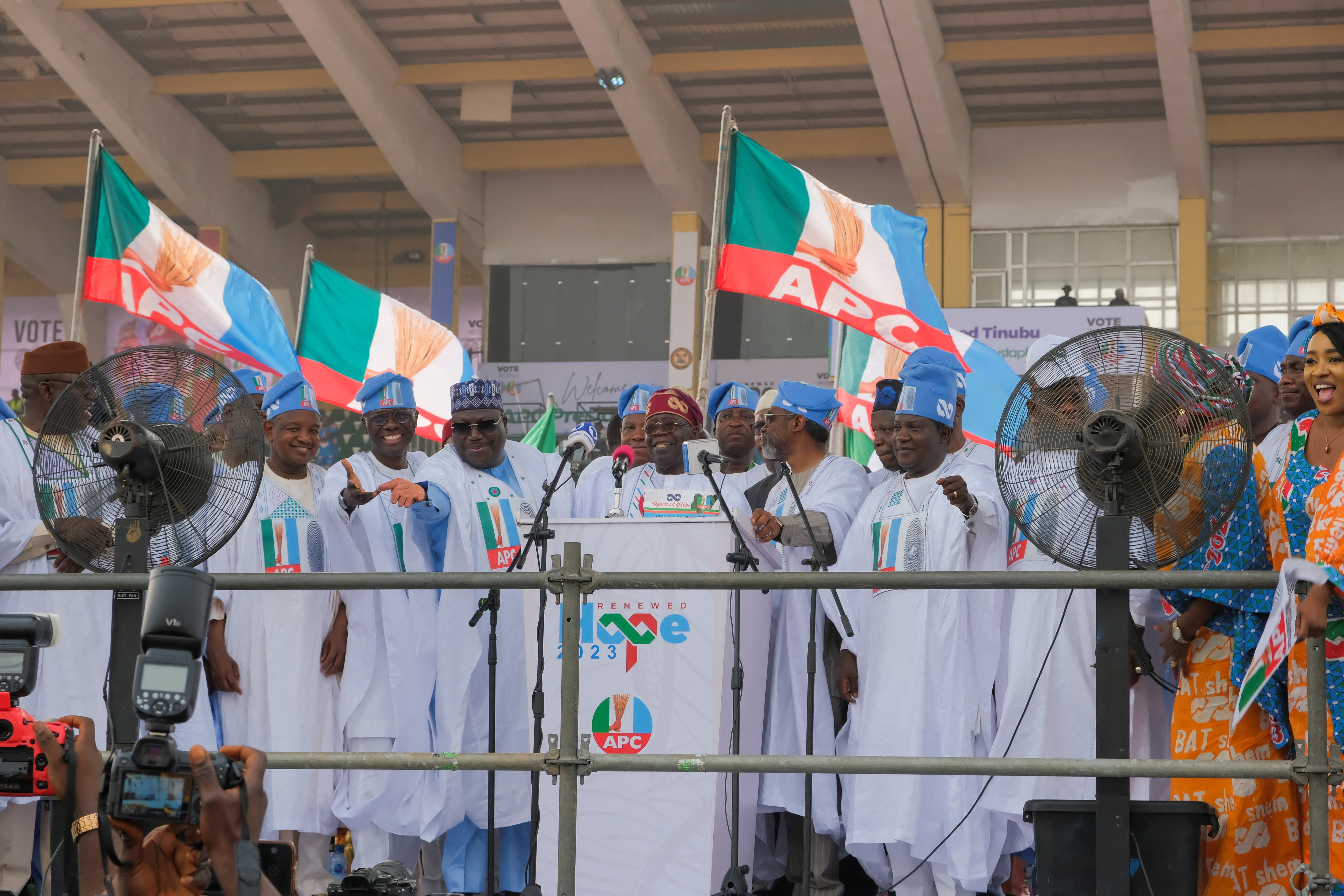 Nigerian ruling party's Tinubu holds final presidential election rally in Lagos