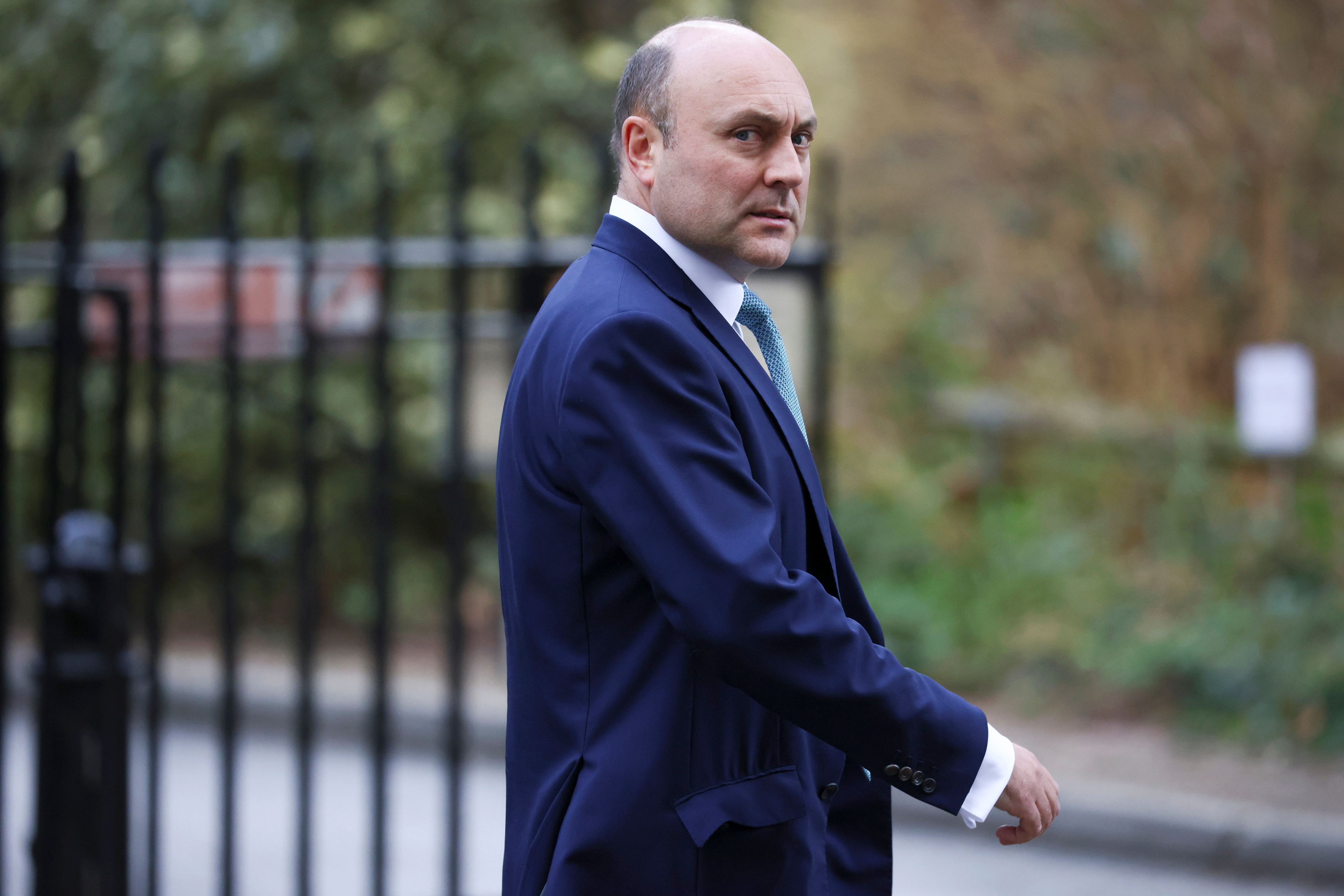 Director of the Number 10 Policy Unit Andrew Griffith is seen walking in Downing Street in London