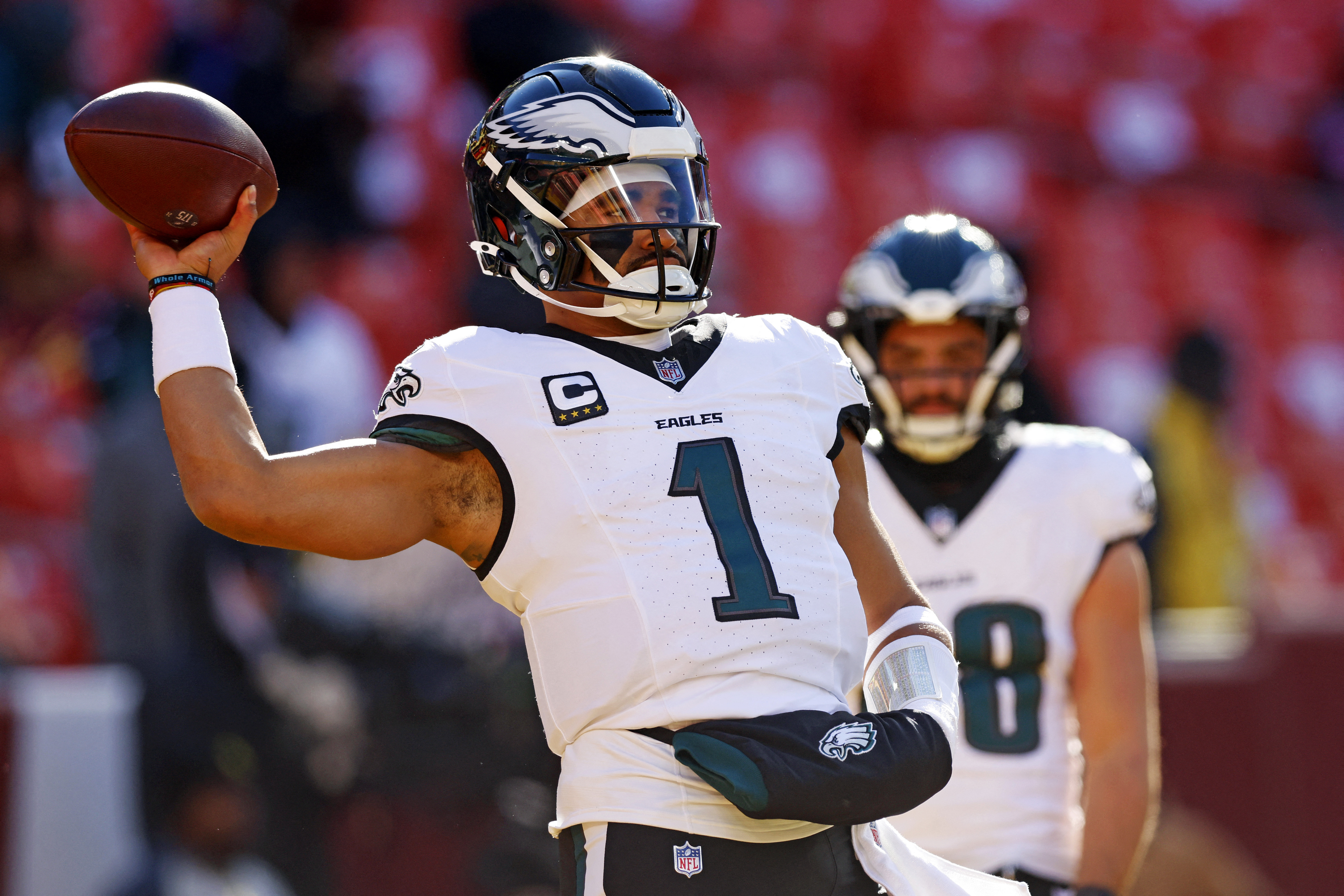 Eagles' Jalen Hurts in concussion protocol; Kenny Pickett hurt, too |  Reuters, image size:5831x3889
