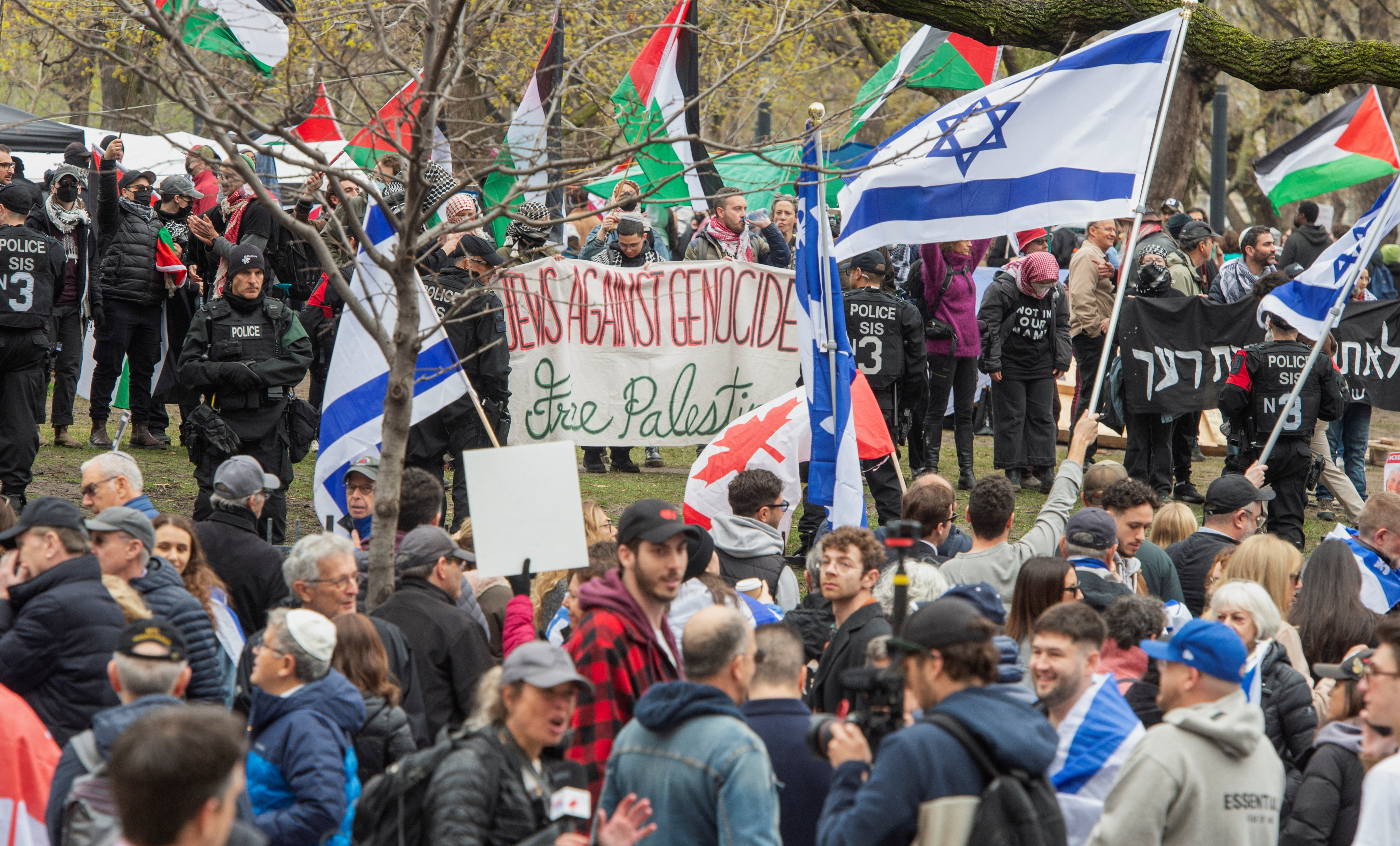 Protest encampment in support of Palestinians at McGill University in Montreal