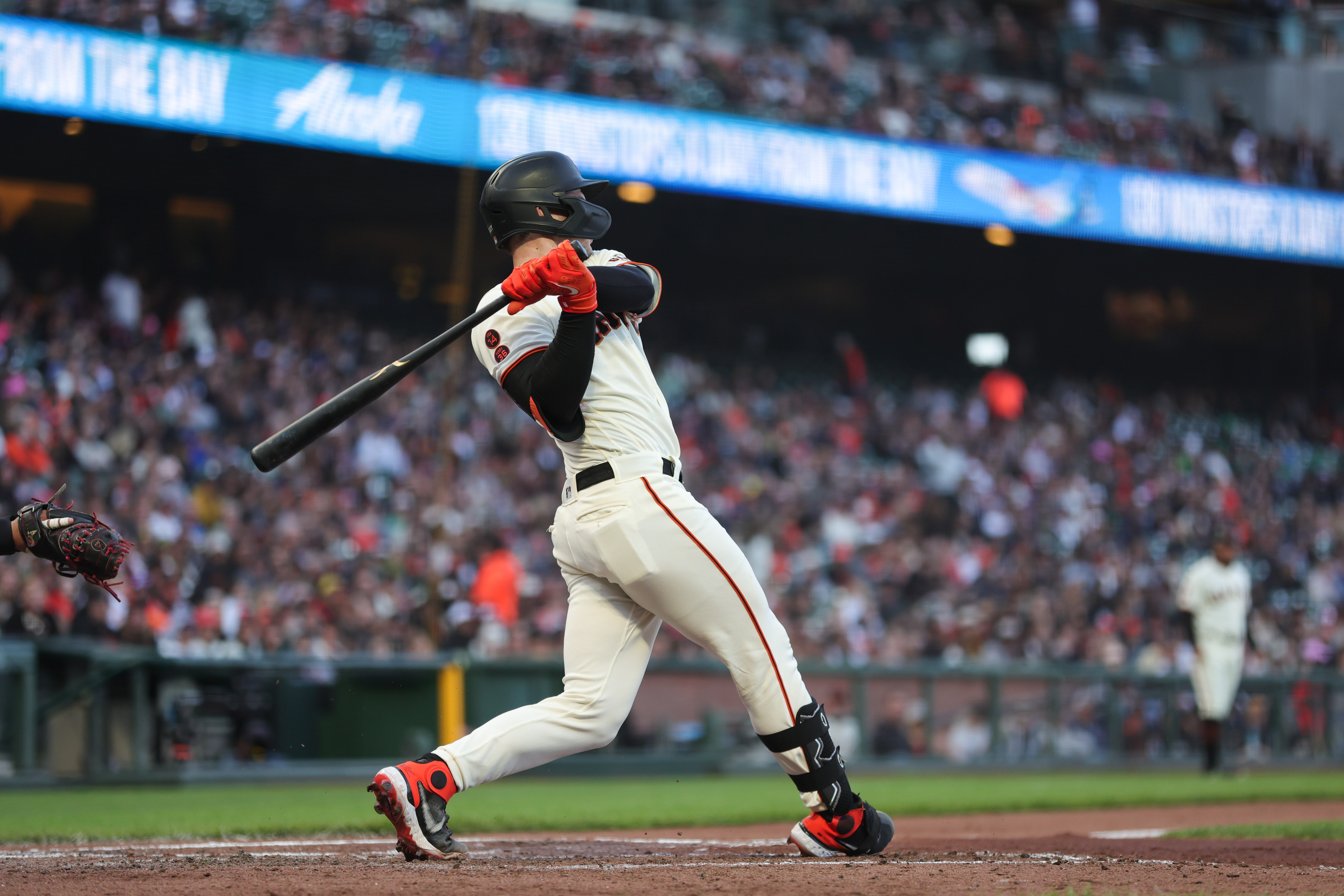 Yermin Mercedes (6) slides in for a double in the second inning as the San  Francisco Giants played the Arizona Diamondbacks at Oracle Park in San  Francisco on Tuesday, July 12, 2022. (