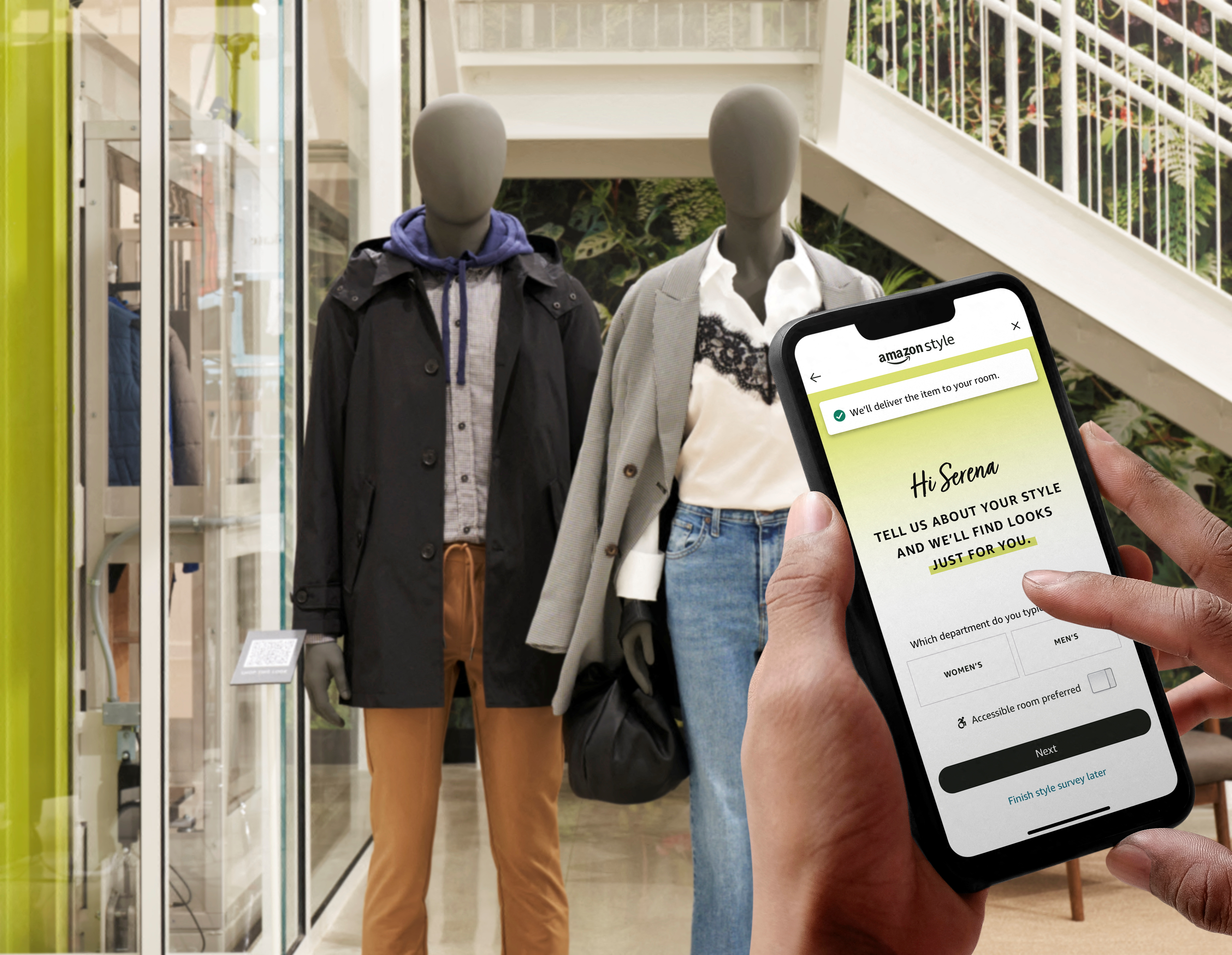 Amazon.com Inc's upcoming physical fashion store is seen in handout image