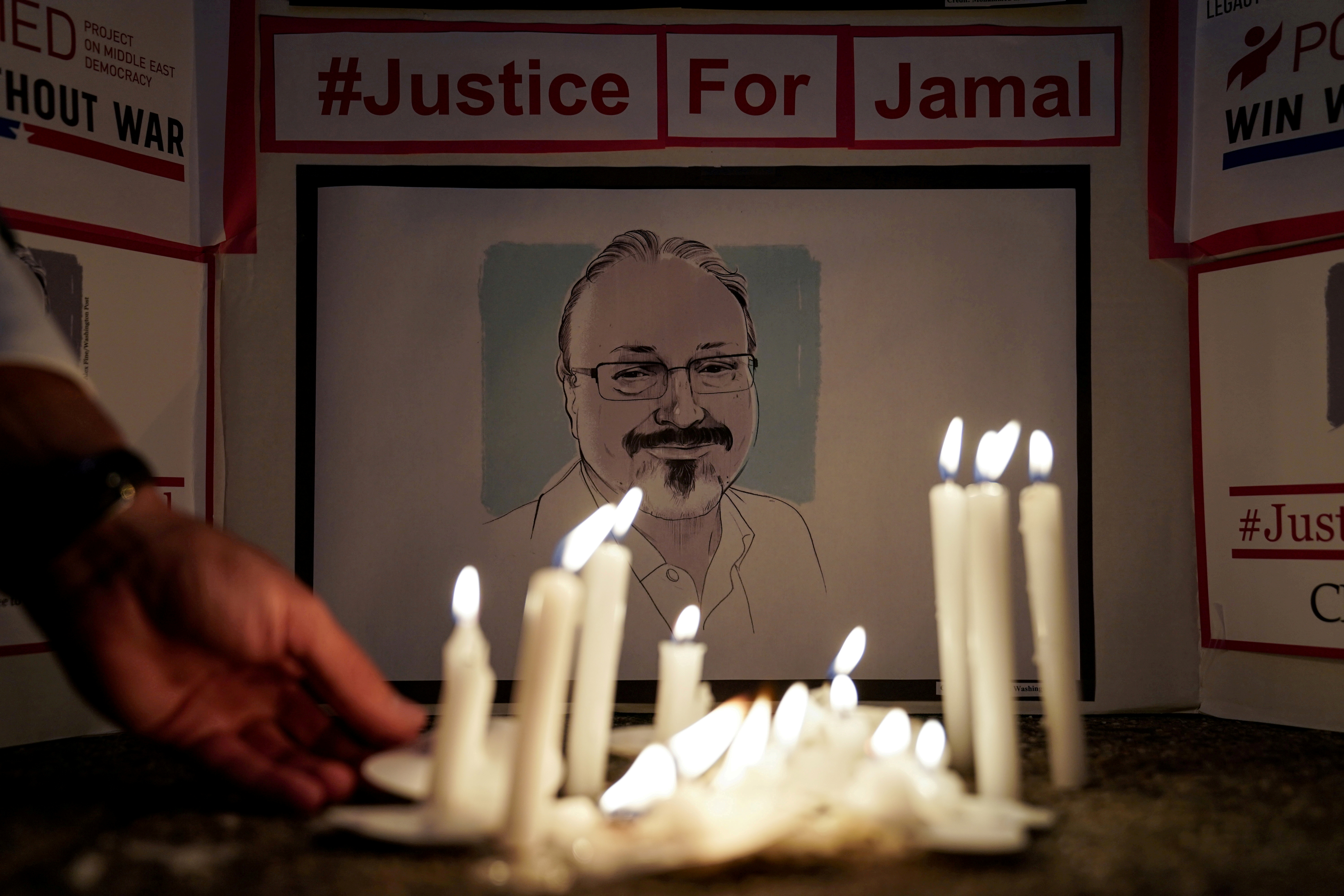 A Vigil is held at Saudi Embassy for Journalist Jamal Khashoggi
