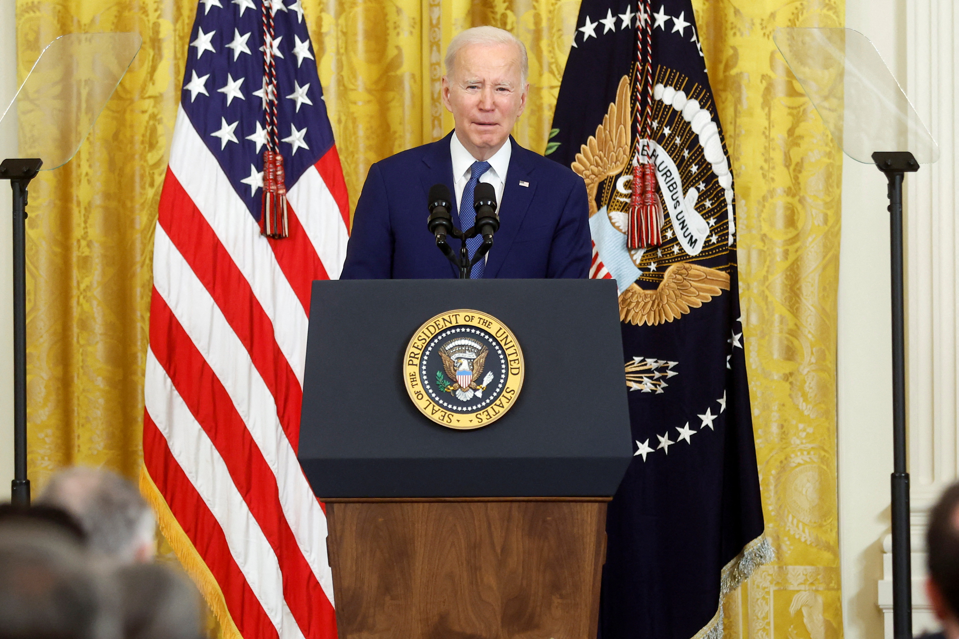 U.S. President Biden delivers remarks on the 13th anniversary of passage of the Affordable Care Act at the White House in Washington
