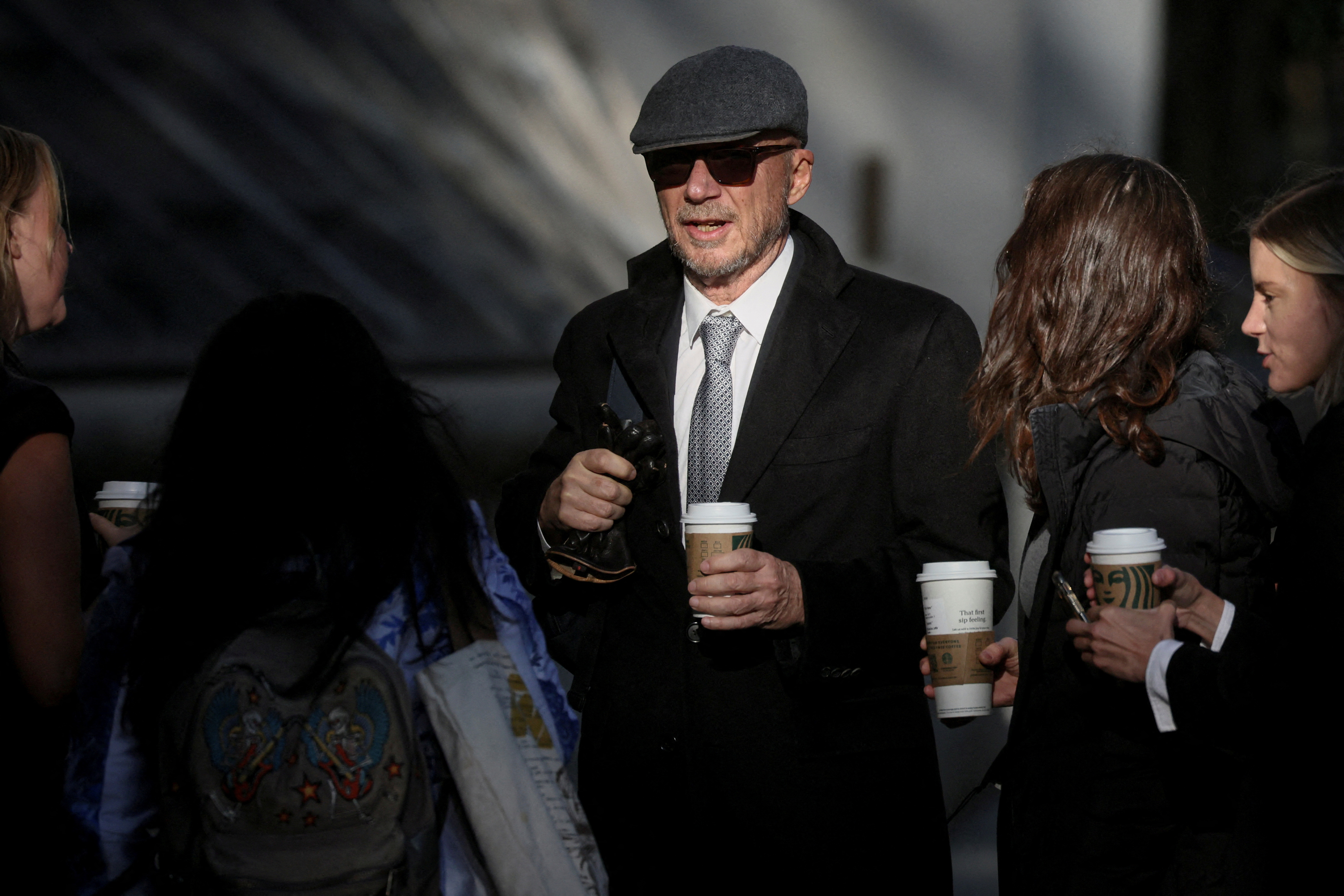 Director Paul Haggis arrives at New York State Supreme Court for his civil trial in New York