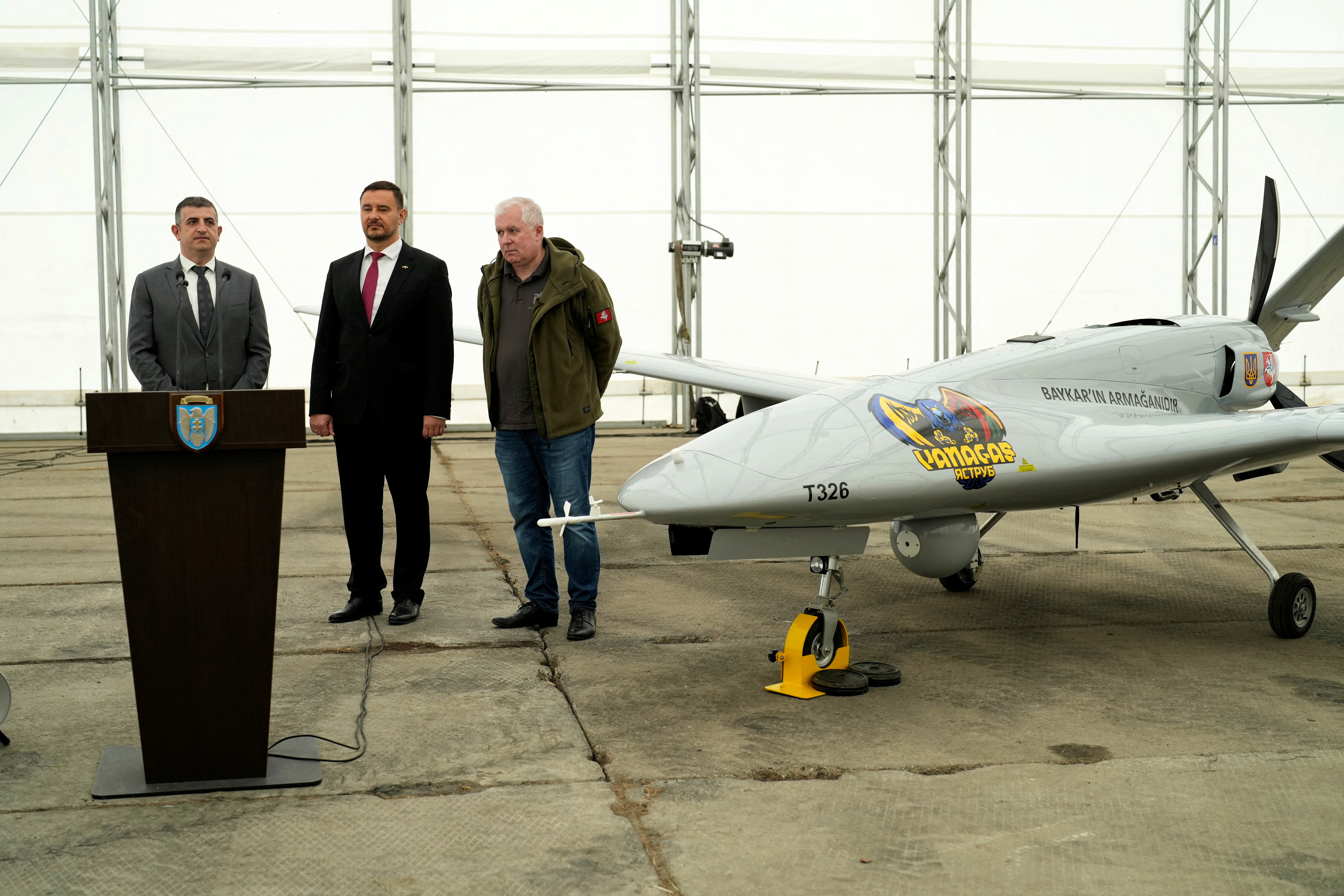 Bayraktar TB2 combat drone presentation in Siauliai Air Base