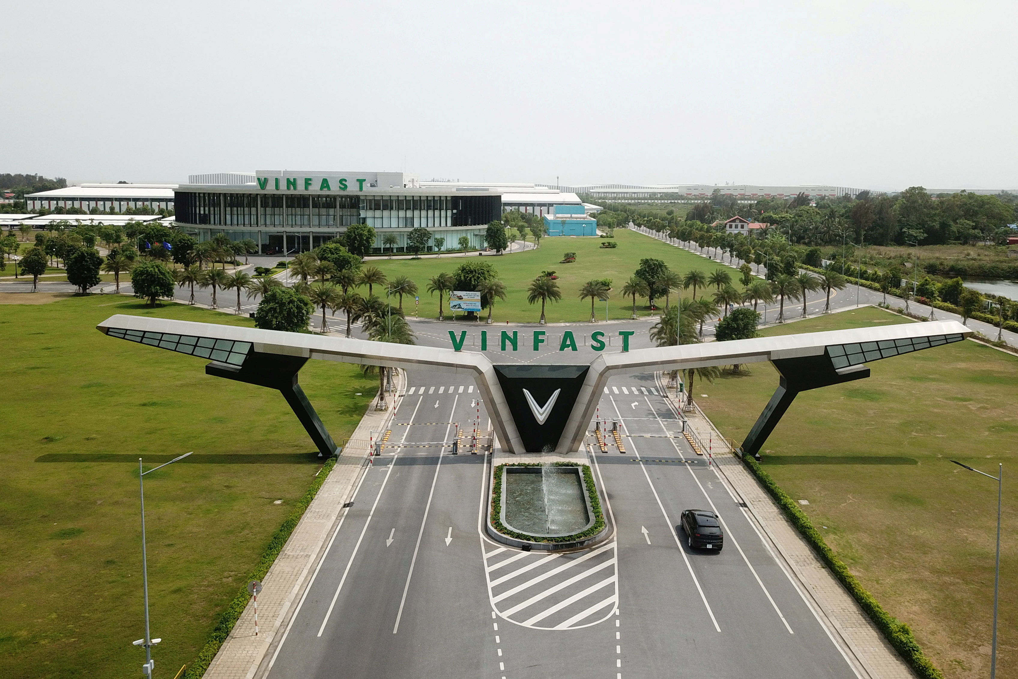 A general view of VinFast's factory in Hai Phong City