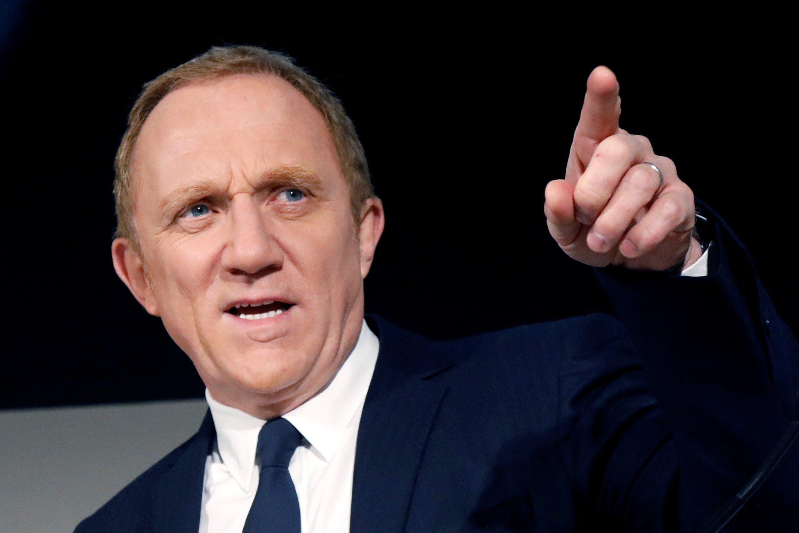Francois-Henri Pinault, Chairman and CEO of Kering, attends a press conference  in Paris