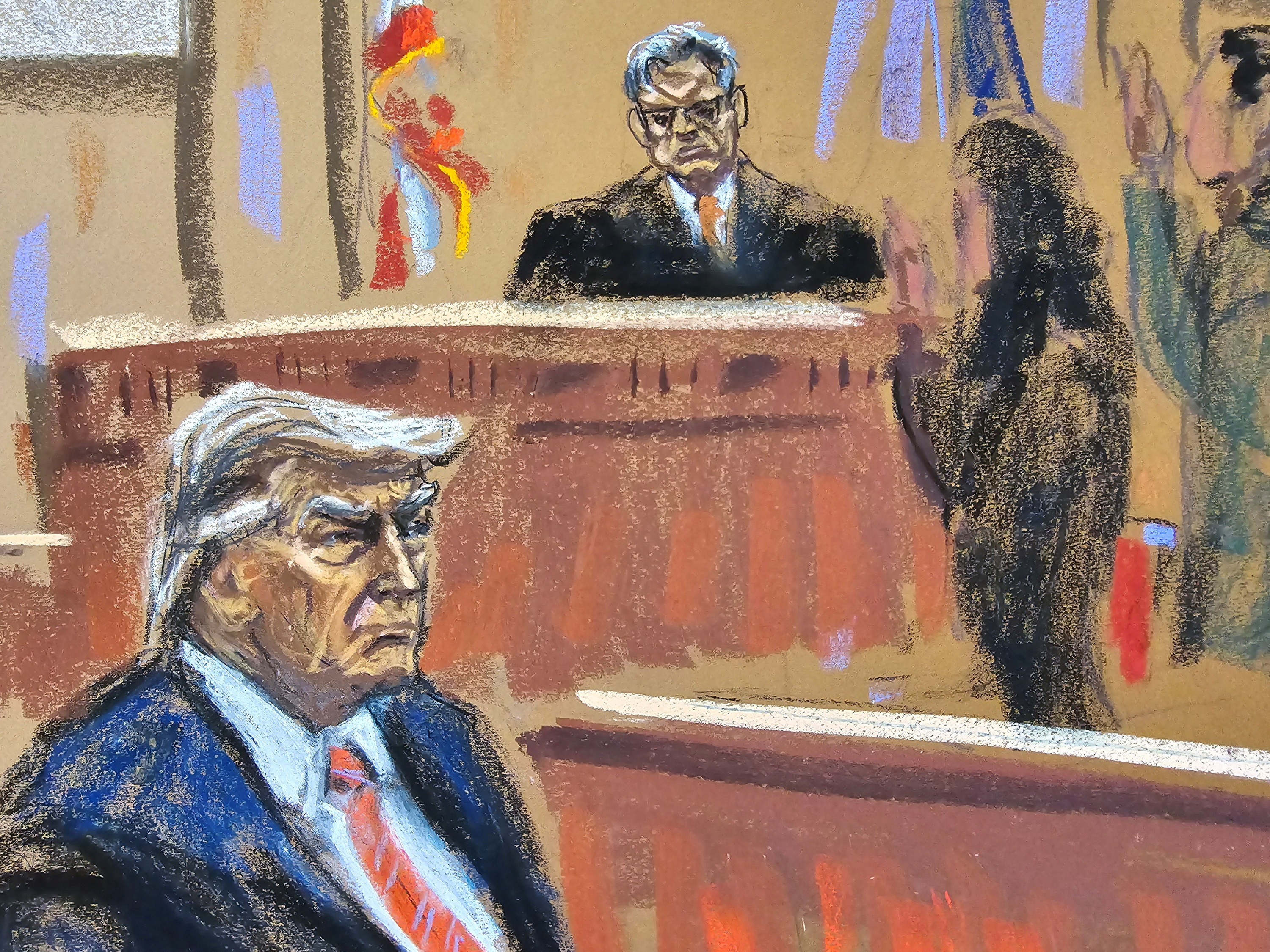 Former U.S. President Donald Trump appears at court in New York