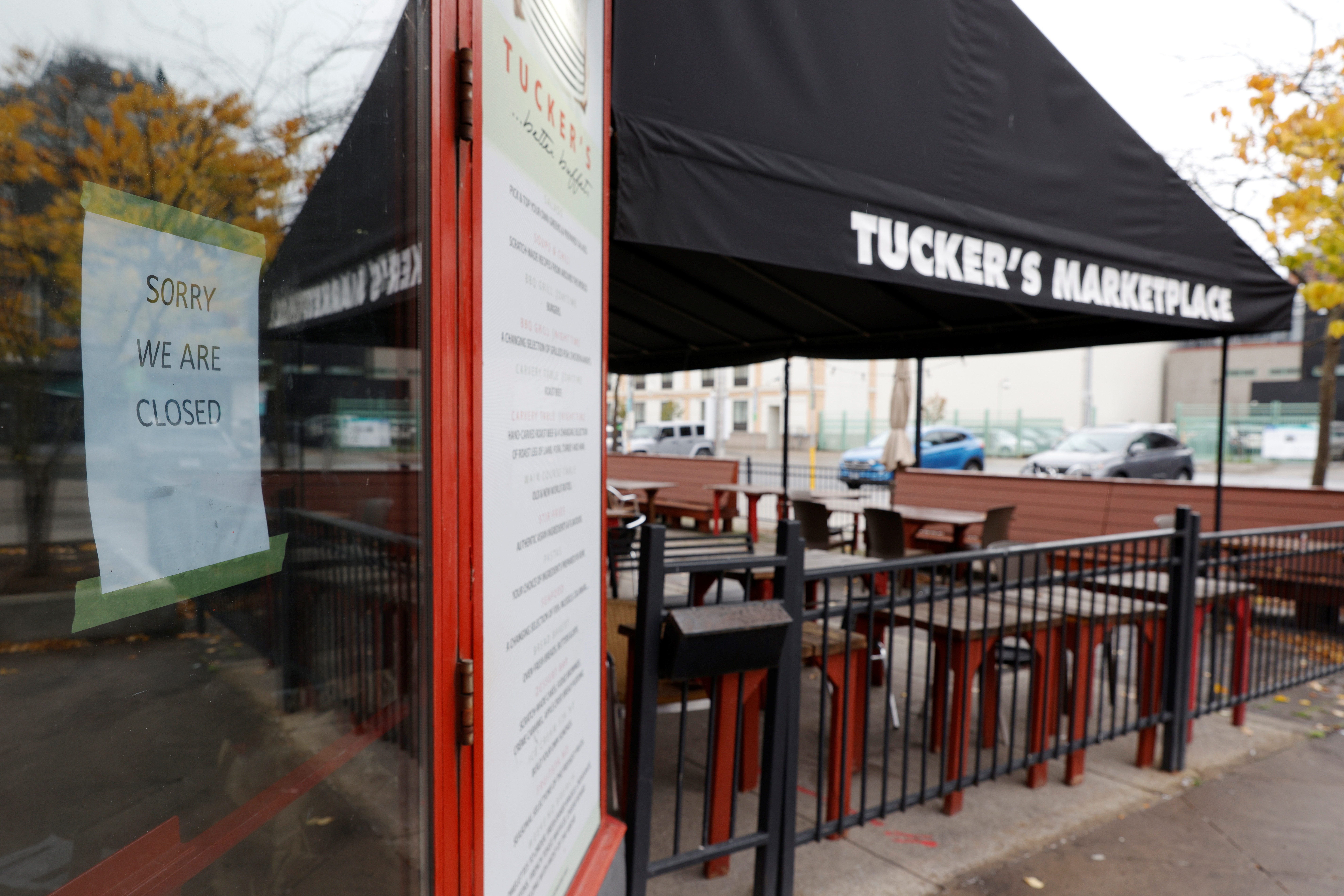 Popular buffet restaurant, Tucker's Marketplace in the ByWard Market is seen closed as a result of measures taken to slow the spread of the coronavirus disease (COVID-19) in Ottawa