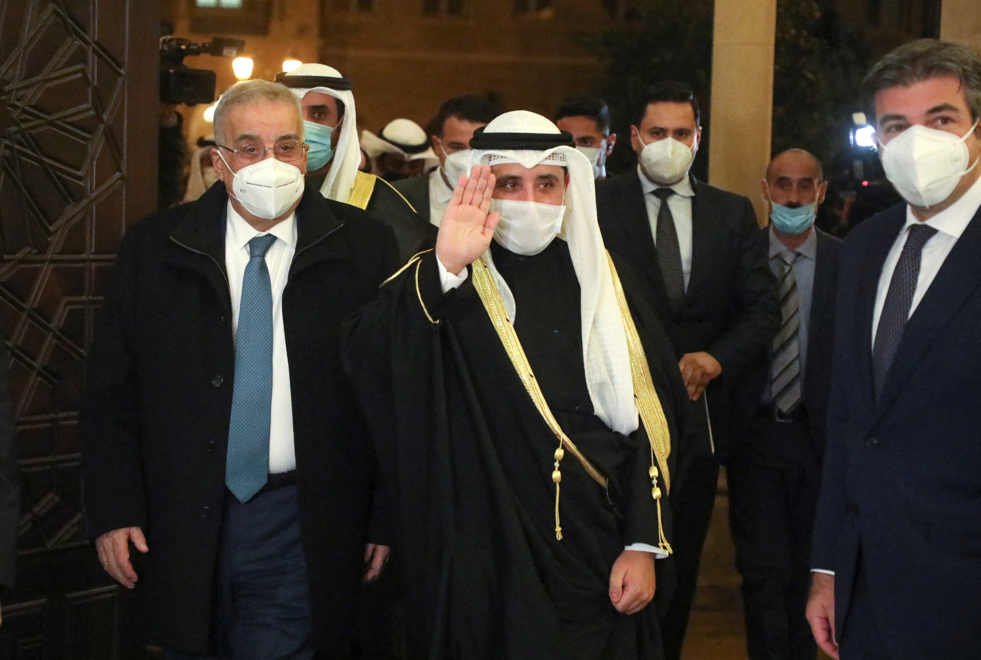 Kuwait's Foreign Minister Sheikh Ahmad Nasser Al-Mohammad Al-Sabah visits Beirut