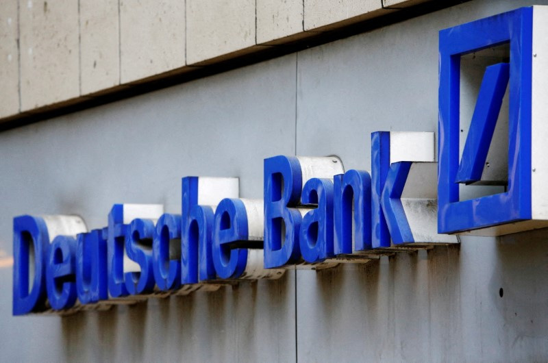 sFILE PHOTO: A logo of a branch of Germany's Deutsche Bank is seen in Cologne, Germany