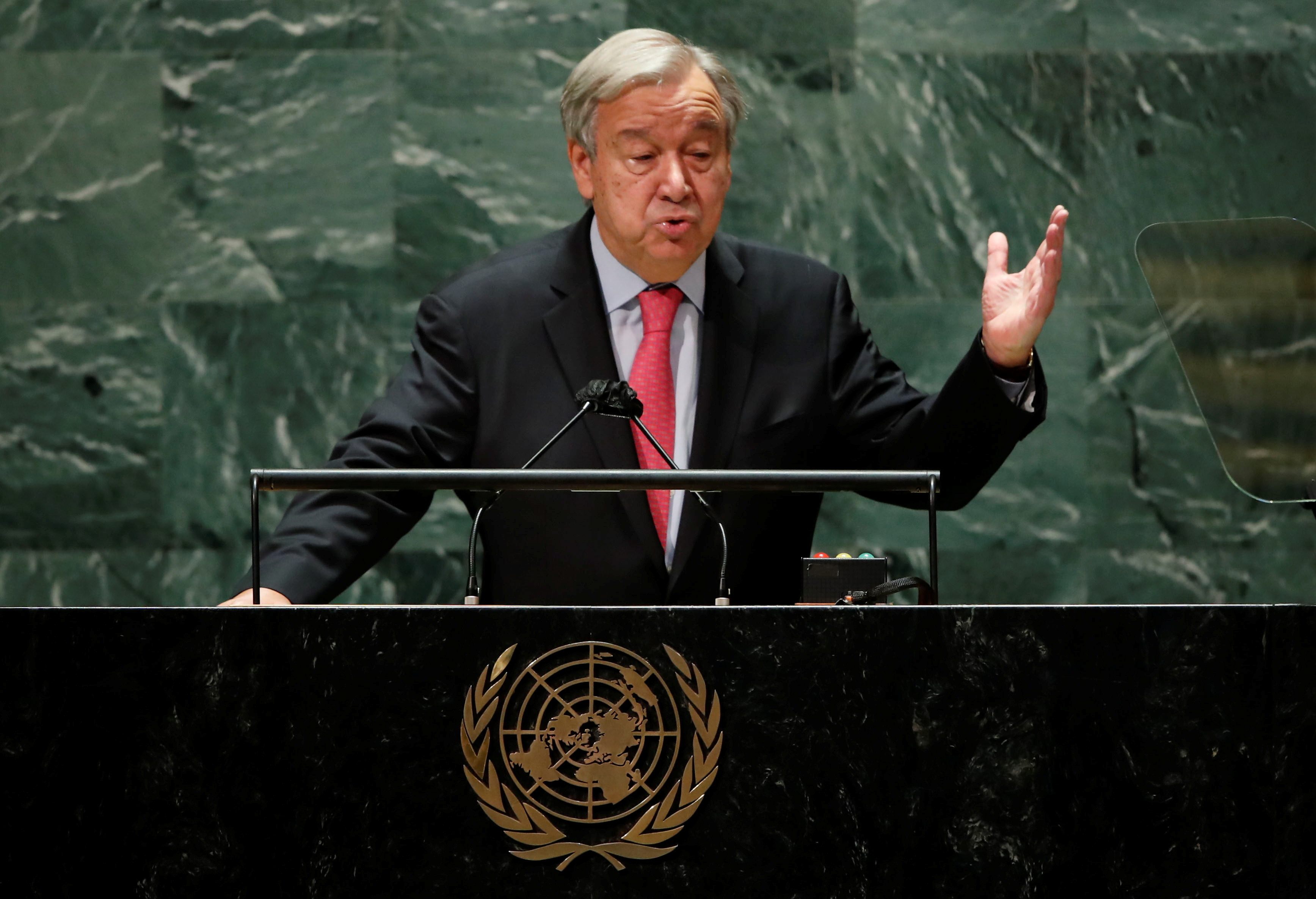 United Nations Secretary-General Antonio Guterres addresses the 76th Session of the U.N. General Assembly in New York City