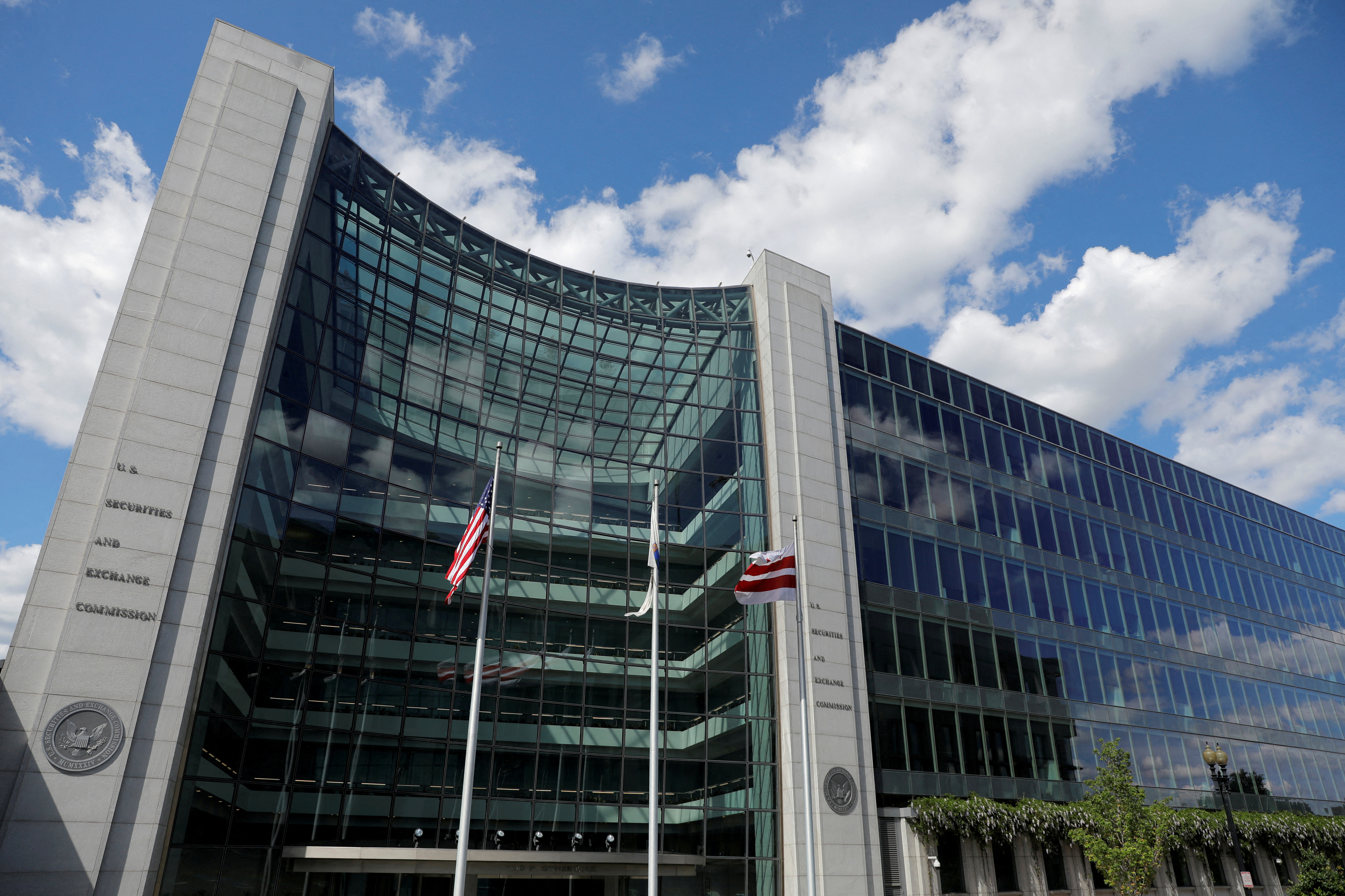 The headquarters of the U.S. Securities and Exchange Commission (SEC) is seen in Washington, D.C.