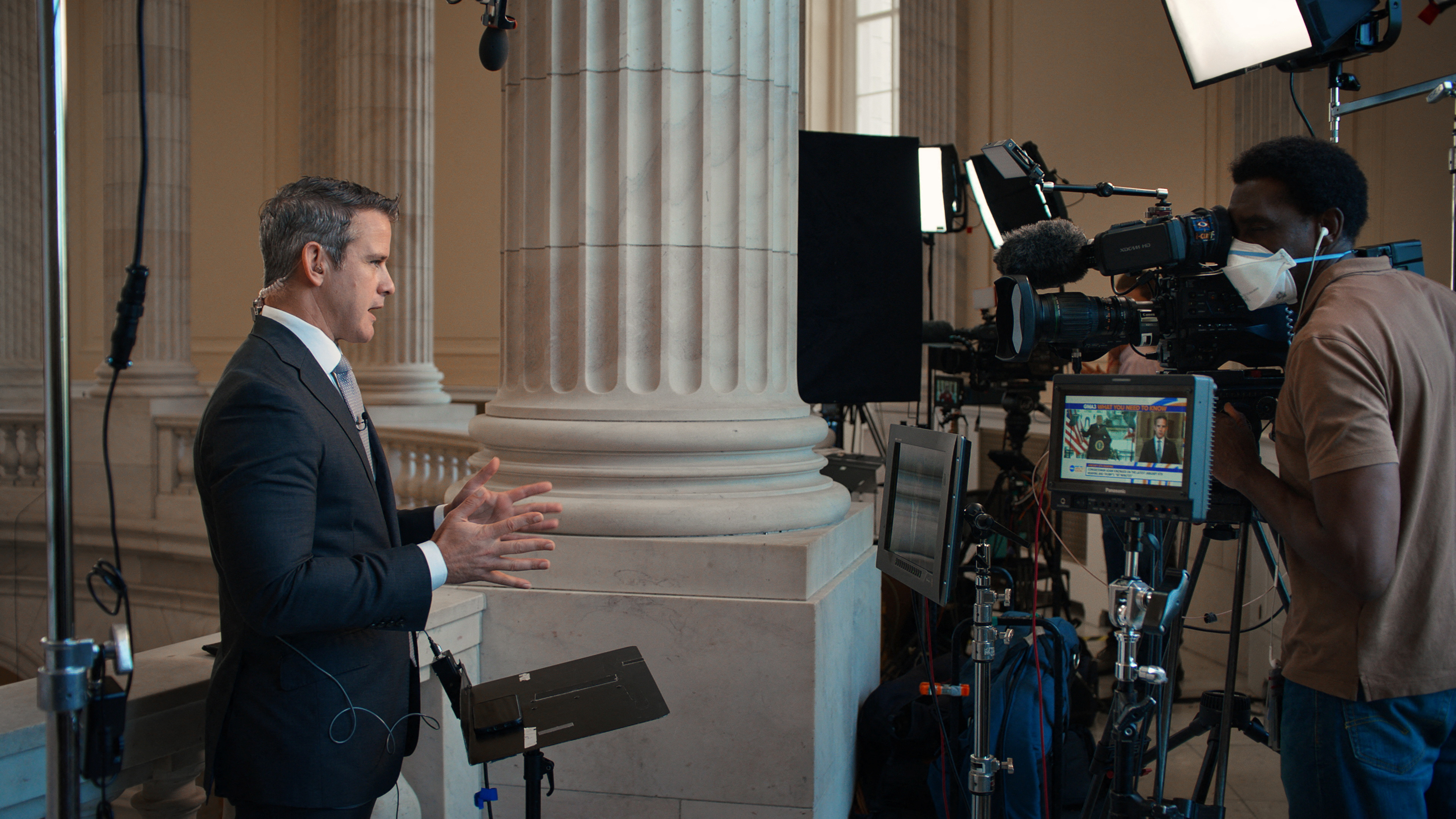 Former U.S. Rep. Adam Kinzinger (R-IL) appears in a scene from the documentary film "The Last Republican\