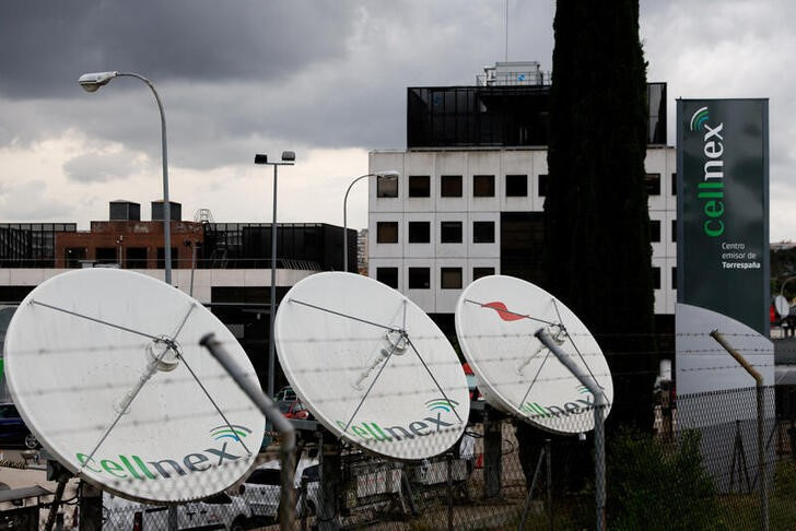 Telecoms antennas of Spanish telecoms infrastructure company Cellnex in Madrid