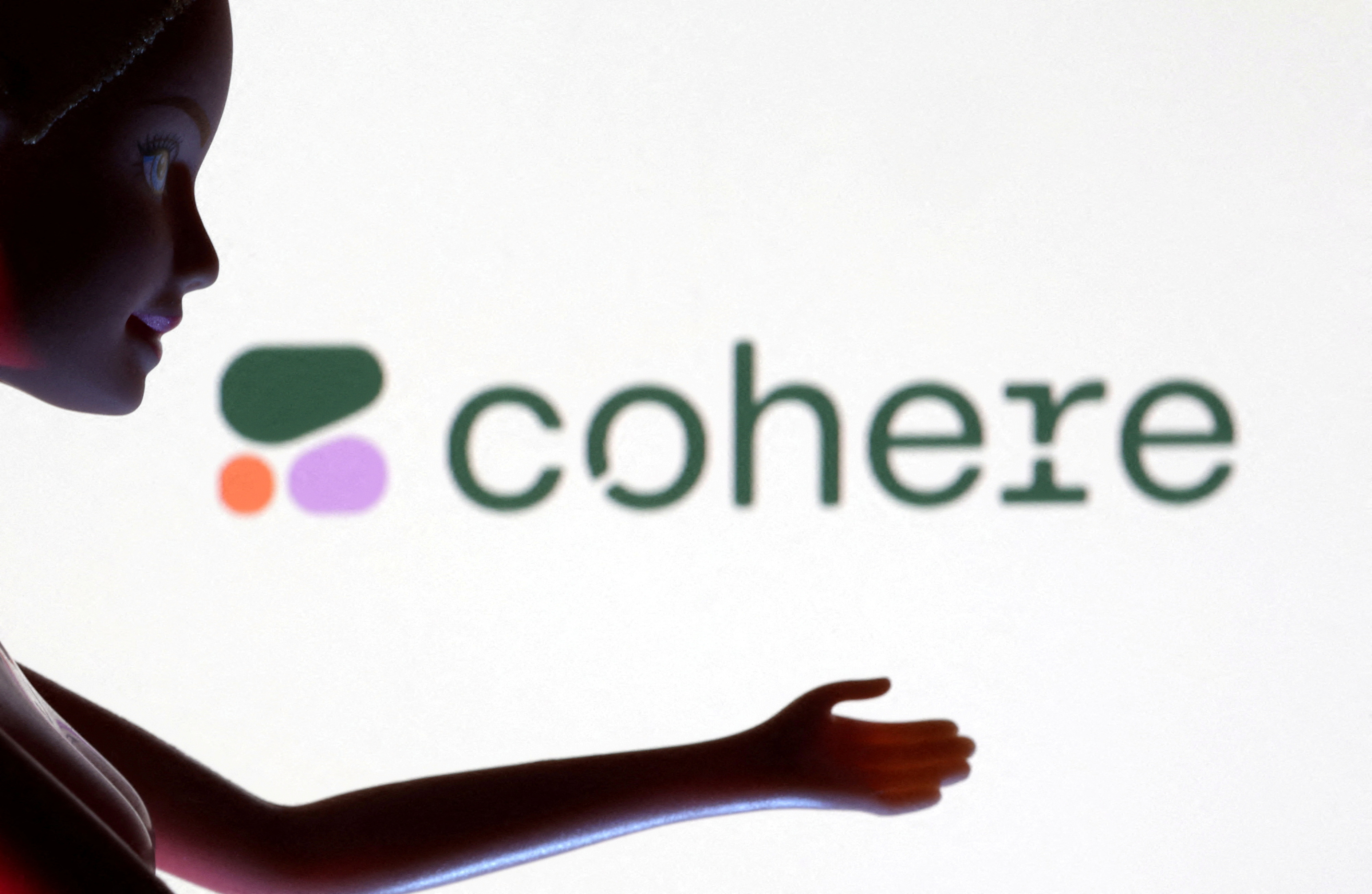 Illustration shows Cohere's logo